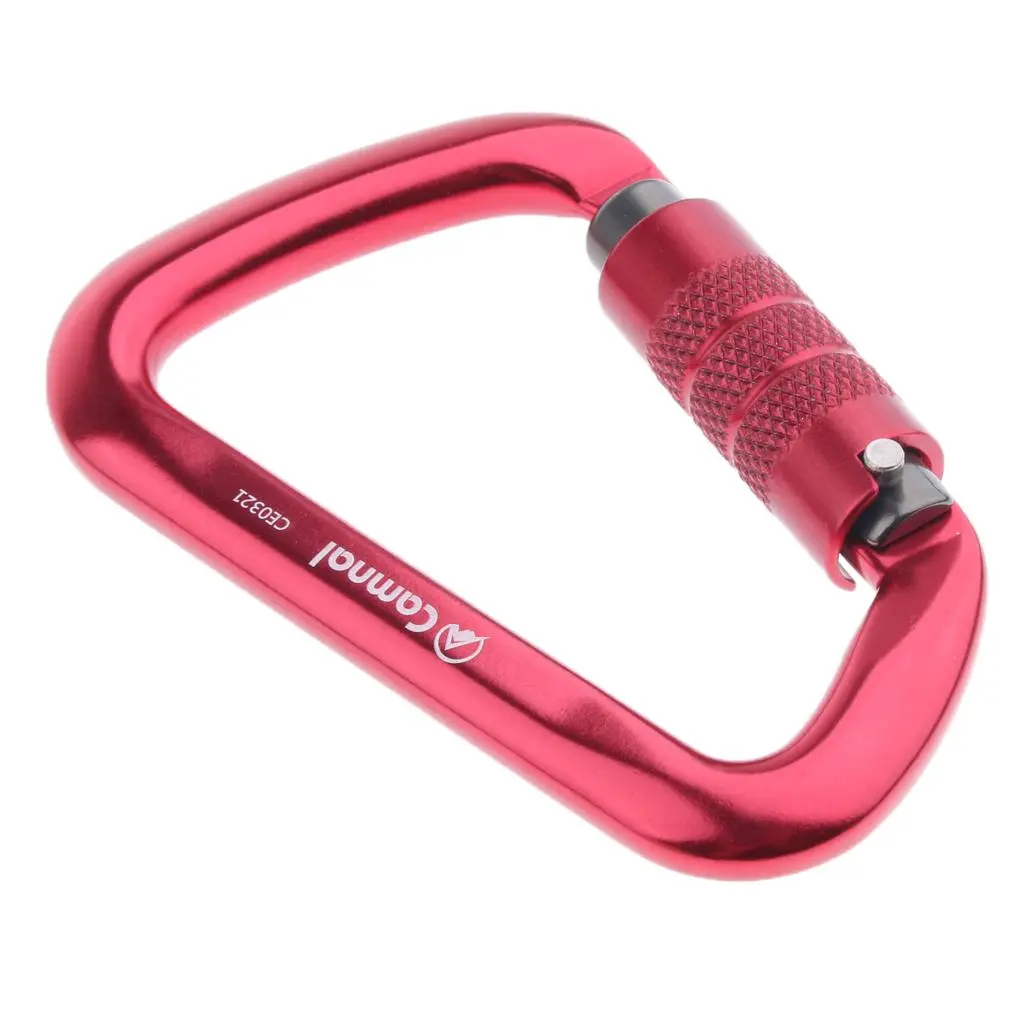 High Strength Screwgate Carabiner Rock Climbing Screw Locking Auto Lock Karabiner Outdoor Sports Hardware Tool Climbing Carabine