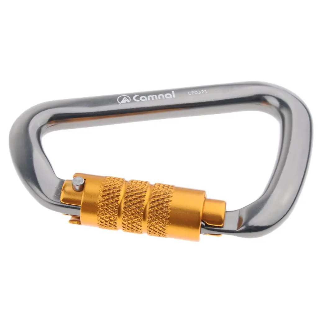 High Strength Screwgate Carabiner Rock Climbing Screw Locking Auto Lock Karabiner Outdoor Sports Hardware Tool Climbing Carabine