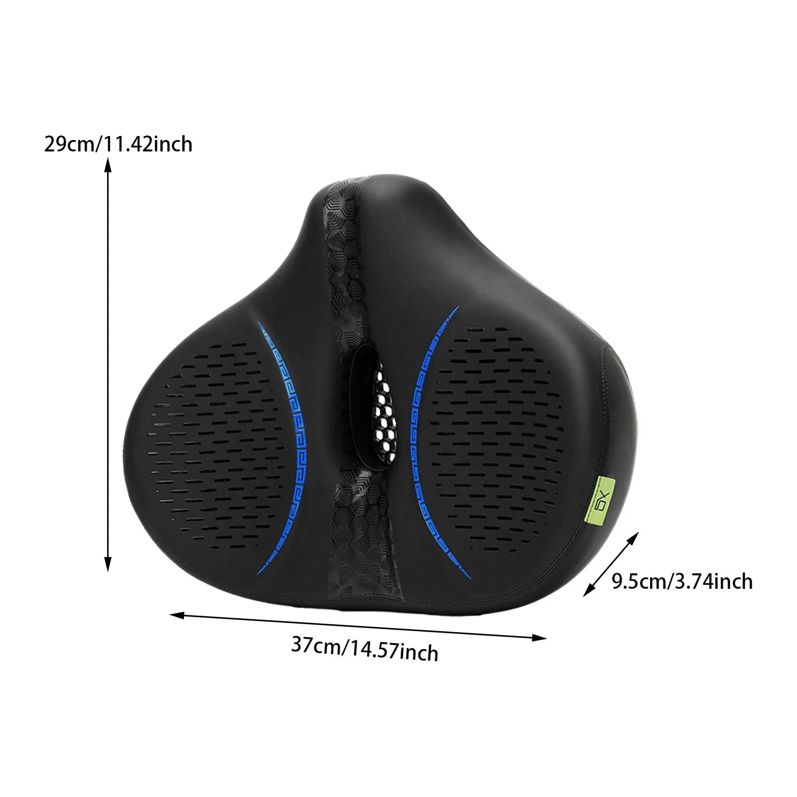 Bike Seat Soft Wide Cycling Cushion Pad Shock Absorbing Mountain Bike Exercise Bike Breathable PU for Men Women Bicycle Saddle