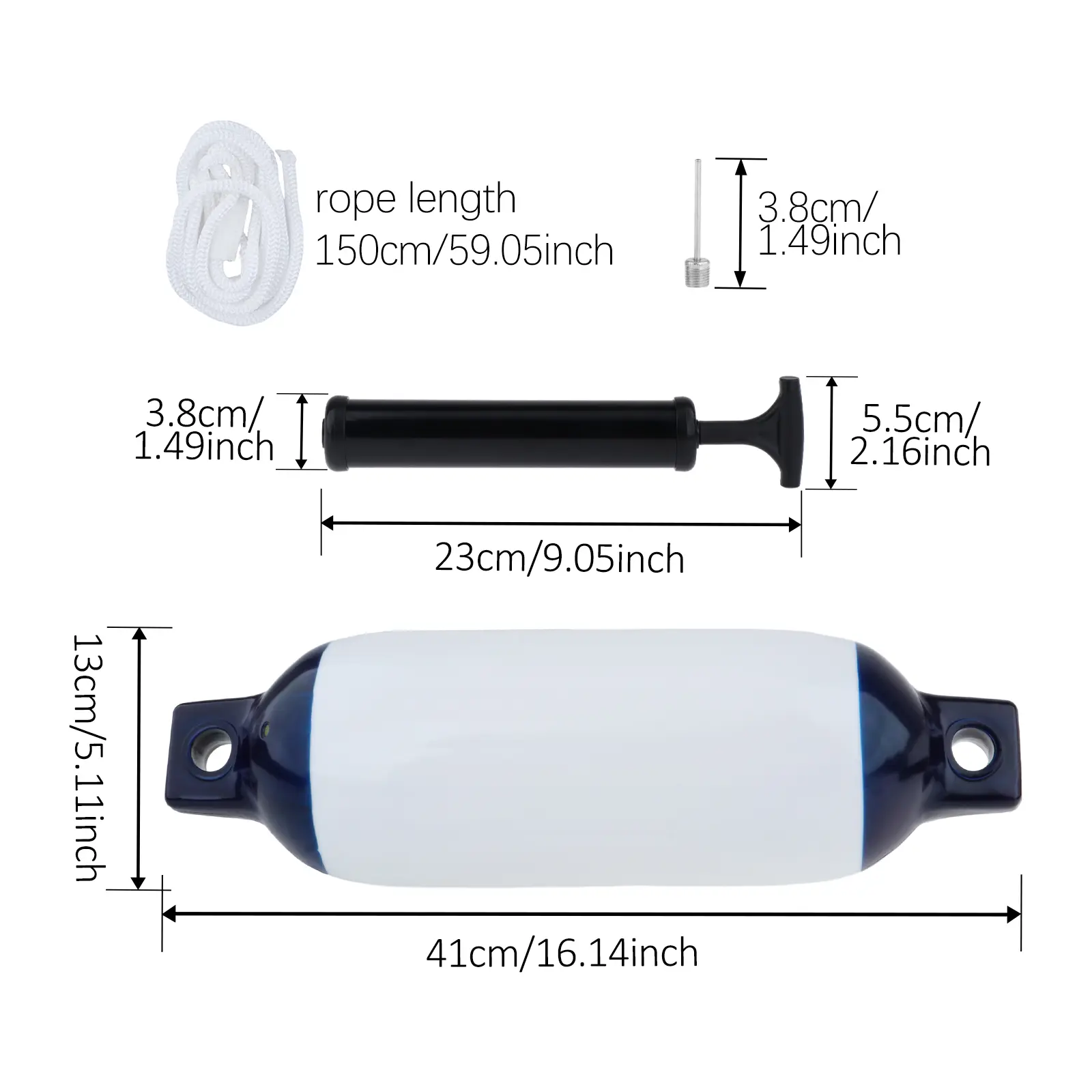 Boat Bumpers Fenders PVC for Sailboats Mooring Cushioning Fishing Boats Yachts Pontoon Dock Bumper Boat Fenders Bumpers