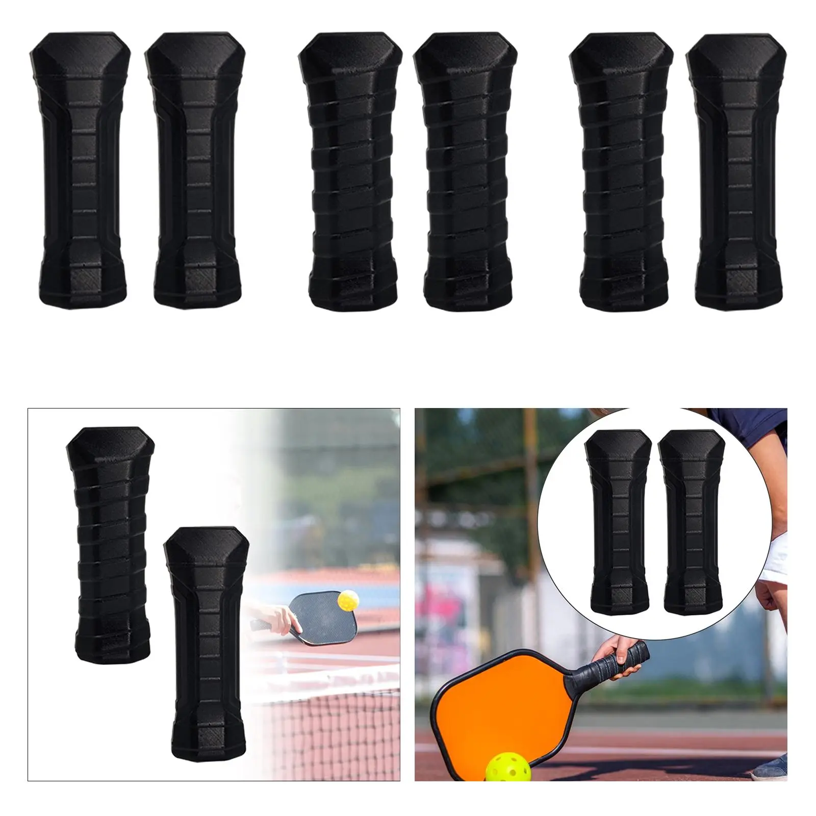 Pickleball Racket Handle Sleeve Non Slip Silicone Handle Cover Universal Portable Pickleball Handle Grip Easy to Install