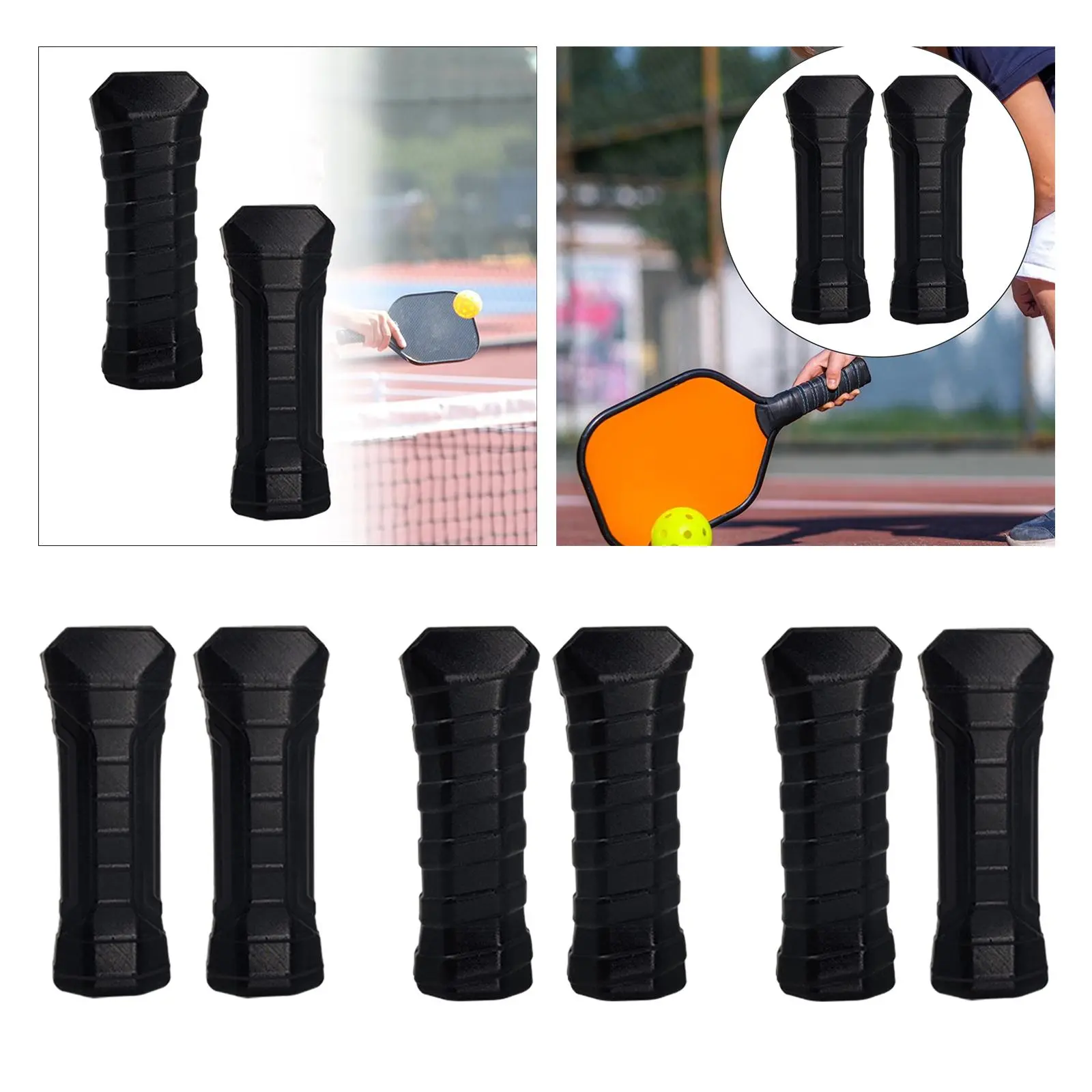 Pickleball Racket Handle Sleeve Non Slip Silicone Handle Cover Universal Portable Pickleball Handle Grip Easy to Install