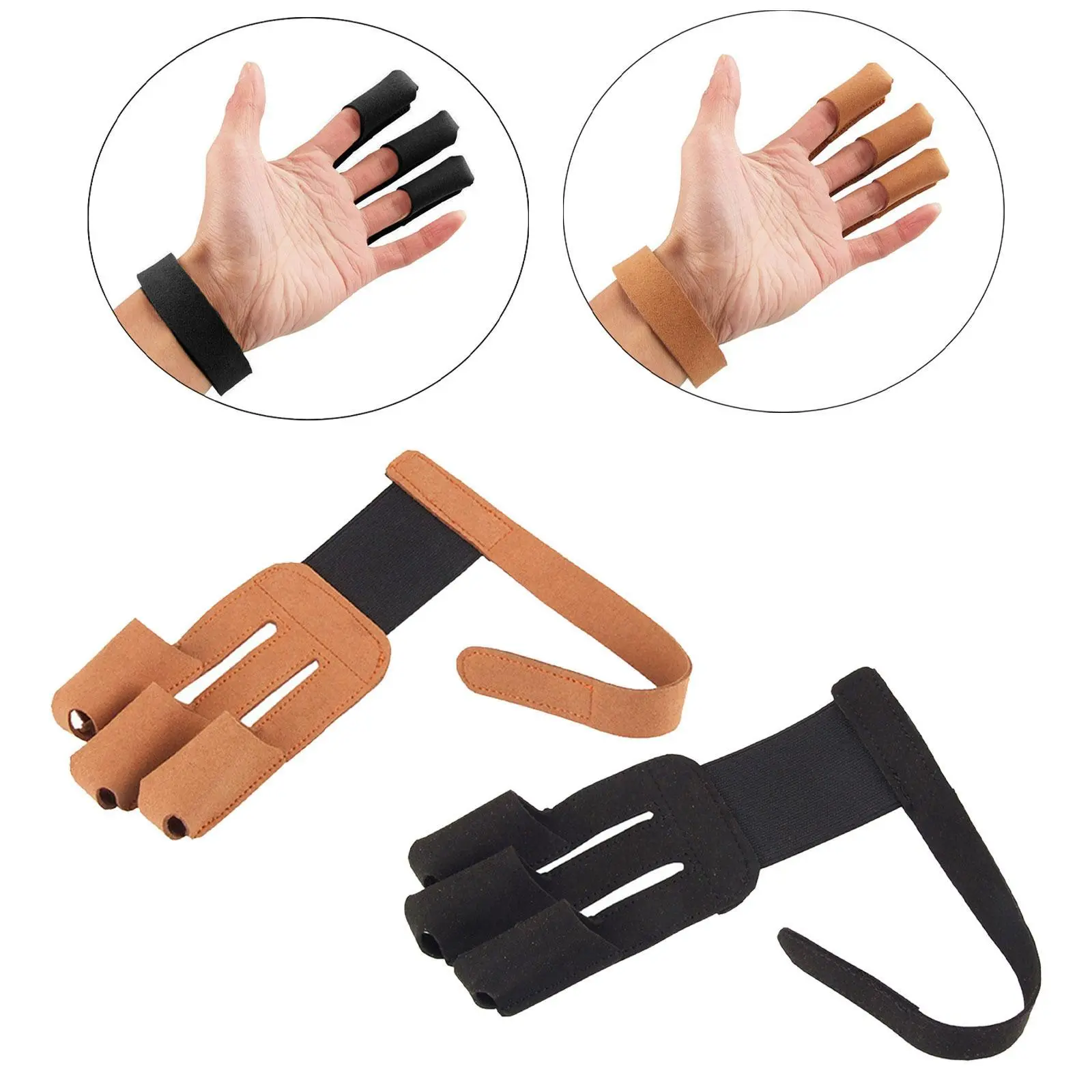 Archery Glove Anti Slip Stretch Adjustable Protector Protector 3 Fingers 3 Fingers Glove Outdoor Sports Accessories Shooting
