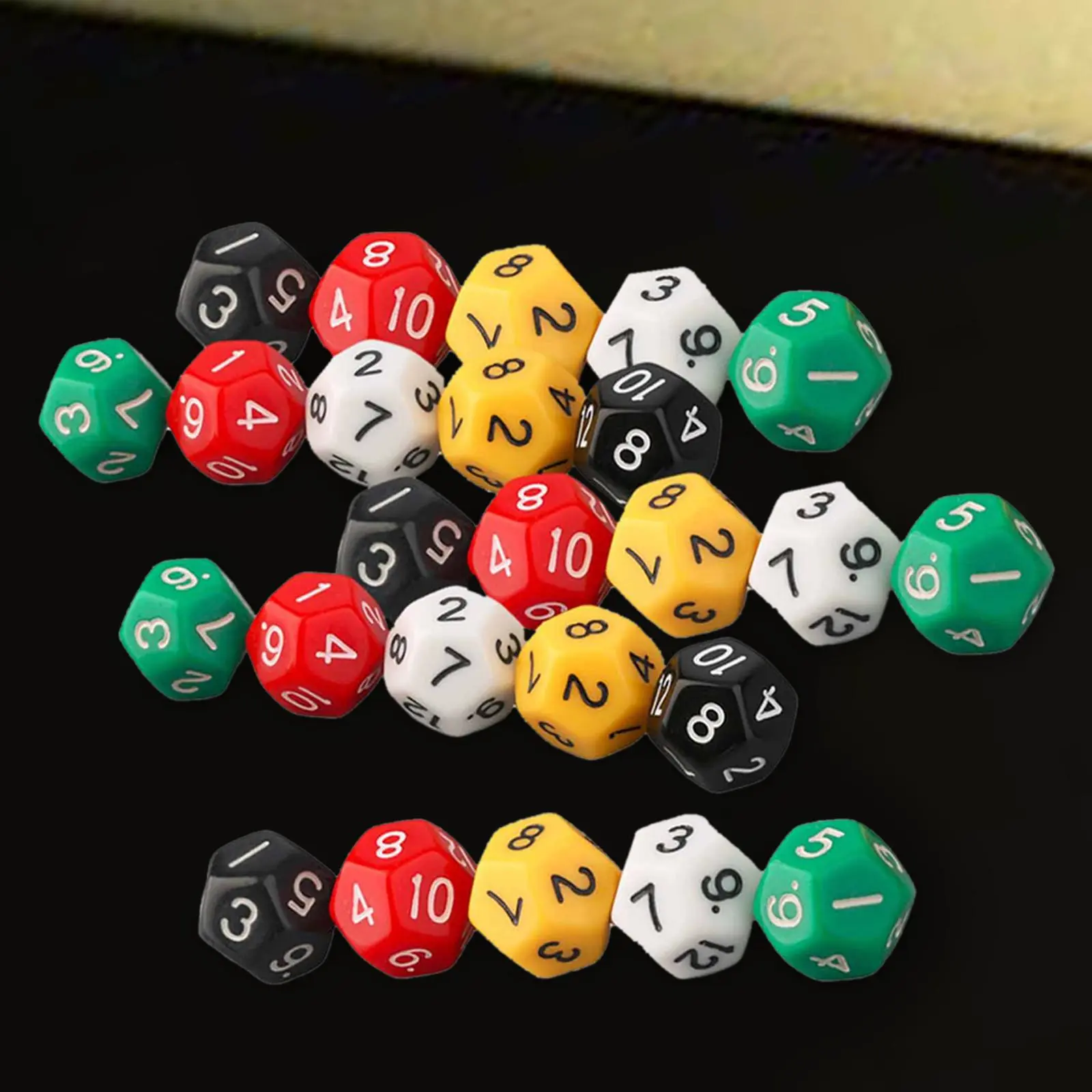 25Pcs Polyhedral Dice Party Favors Eaducational Material Tabletop Game Teaching Aids Retro Style Acrylic D12 Multisided Dice