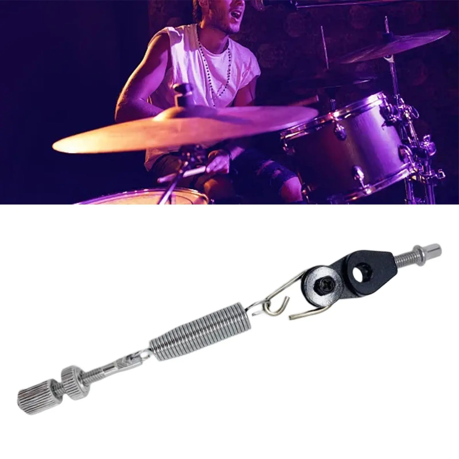 Drum Foot Pedal Spring Assembly Easy to Install Bass Drum Foot Pedal Spring and Tensioner for Drum Accessories DIY Replaces