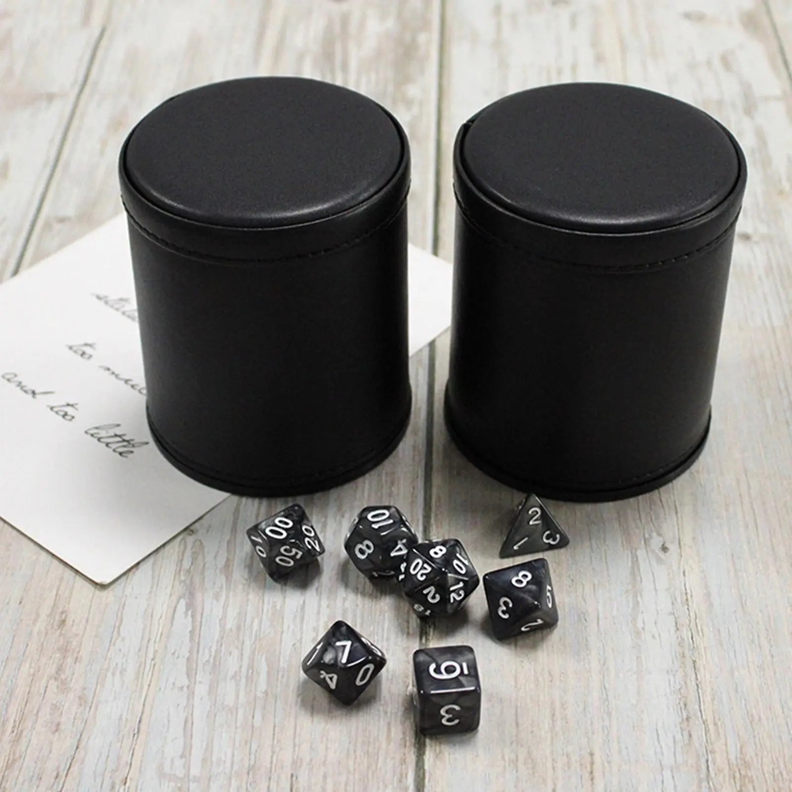 Protable Dice Cup Dice Game Supplies Professional Entertainment Leather Dice Box Dice Decider Dice Shaker for Club Bar Ktv Party