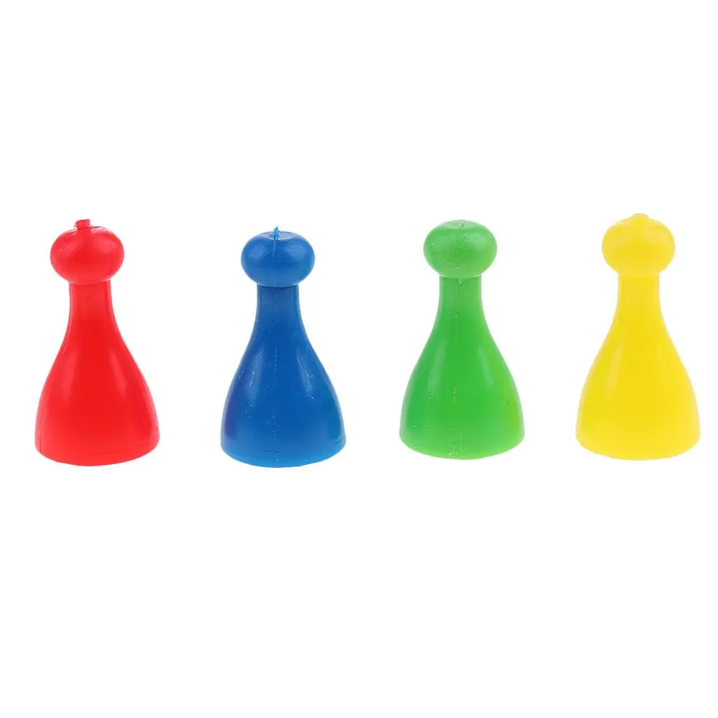 16pcs Plastic Chess Pieces Replacement Set, Spare Chess Draughts Game Parts Ludo Chess Accessories for Boys and Girls