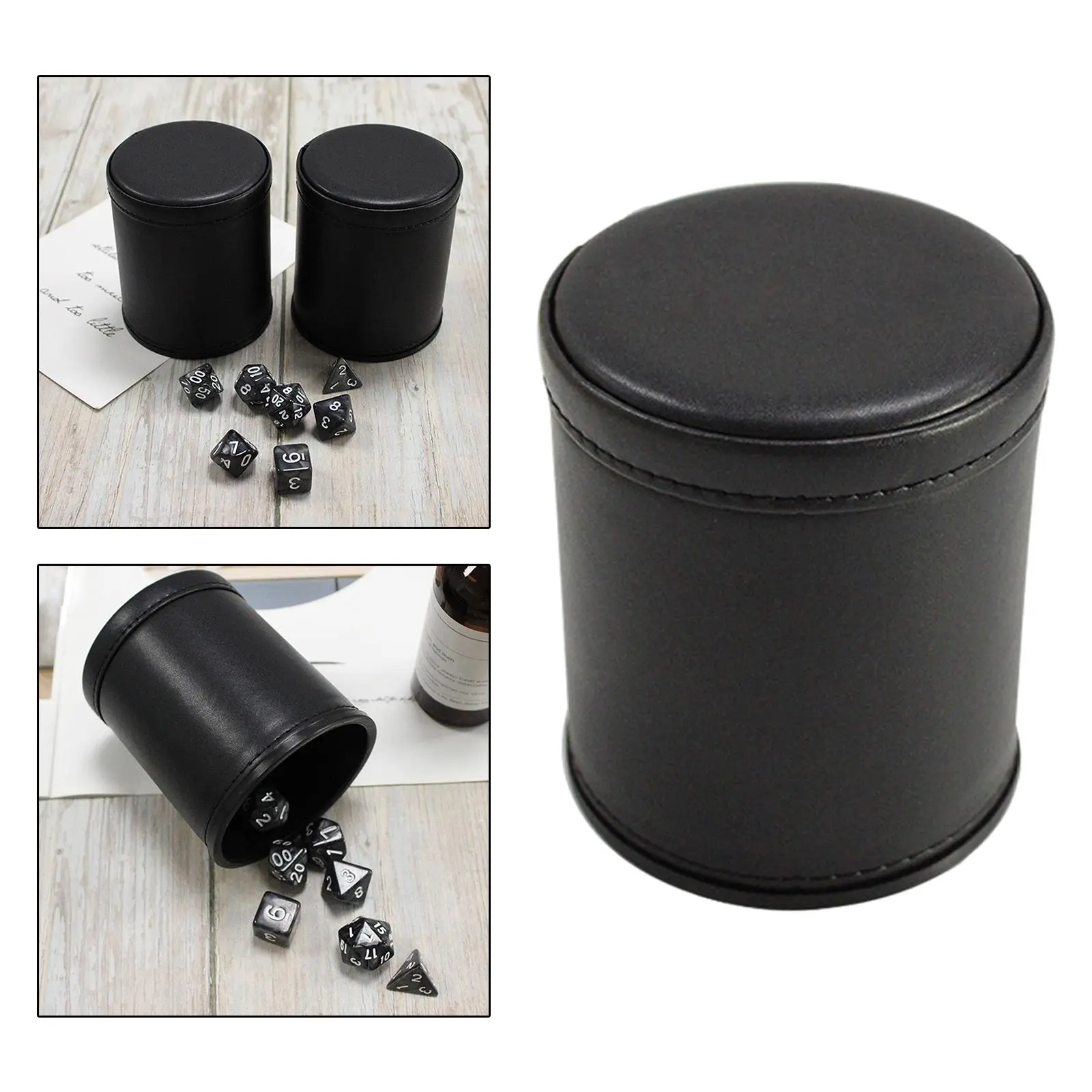 Protable Dice Cup Dice Game Supplies Professional Entertainment Leather Dice Box Dice Decider Dice Shaker for Club Bar Ktv Party