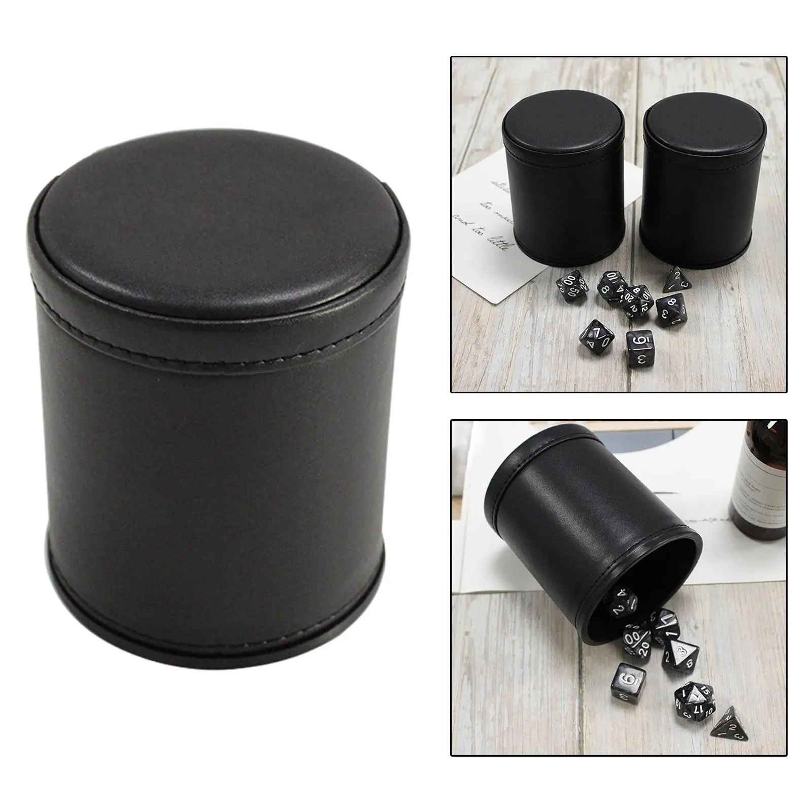 Protable Dice Cup Dice Game Supplies Professional Entertainment Leather Dice Box Dice Decider Dice Shaker for Club Bar Ktv Party