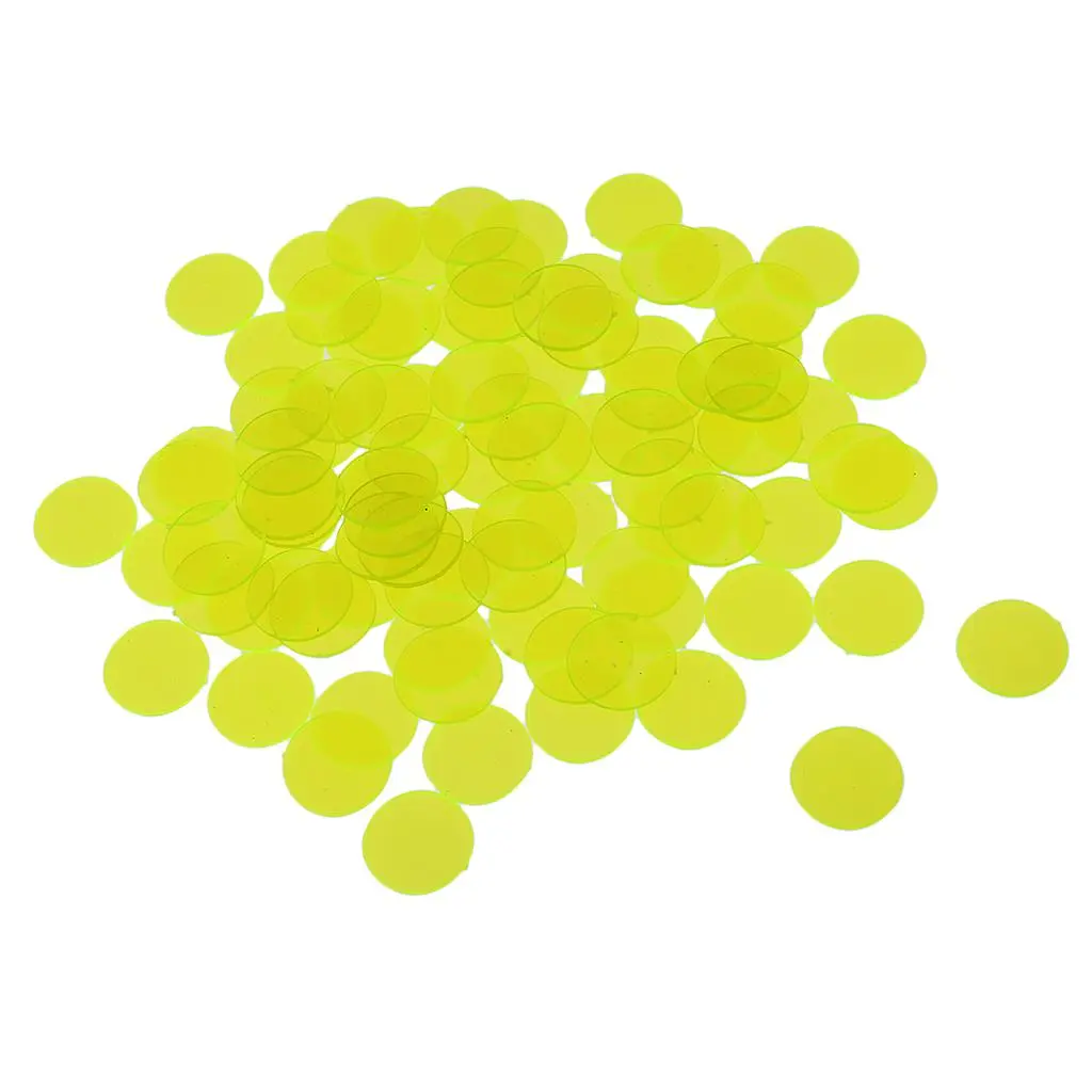 3/4 Inch Plastic Bingo Markers Chips Number Counters Pack of 100 Board Game Bingo Chips for Children