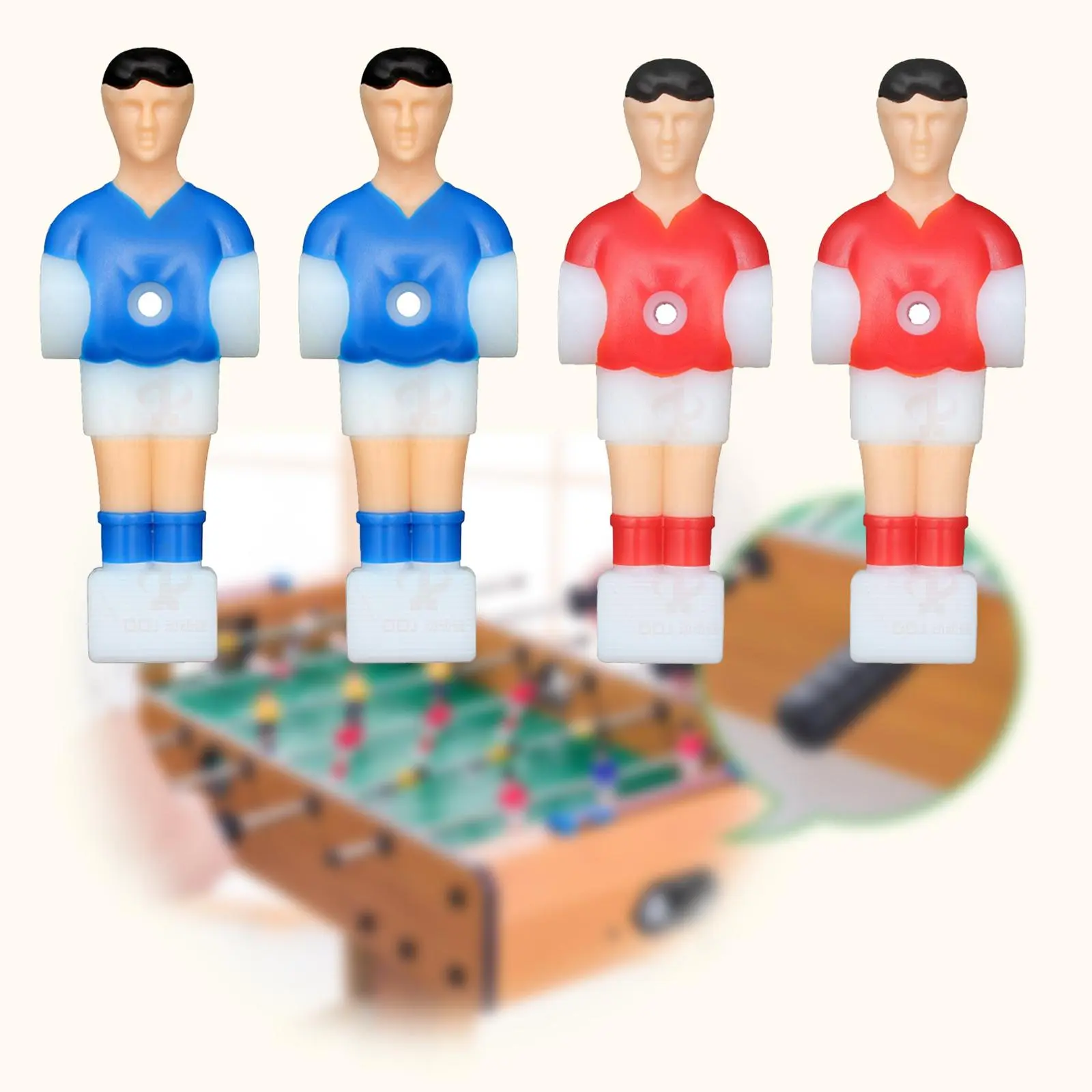 4x Foosball Men Replacement Set, Soccer Table Player Foosball Table Parts, Mini Football Players Figure Football Men for Home