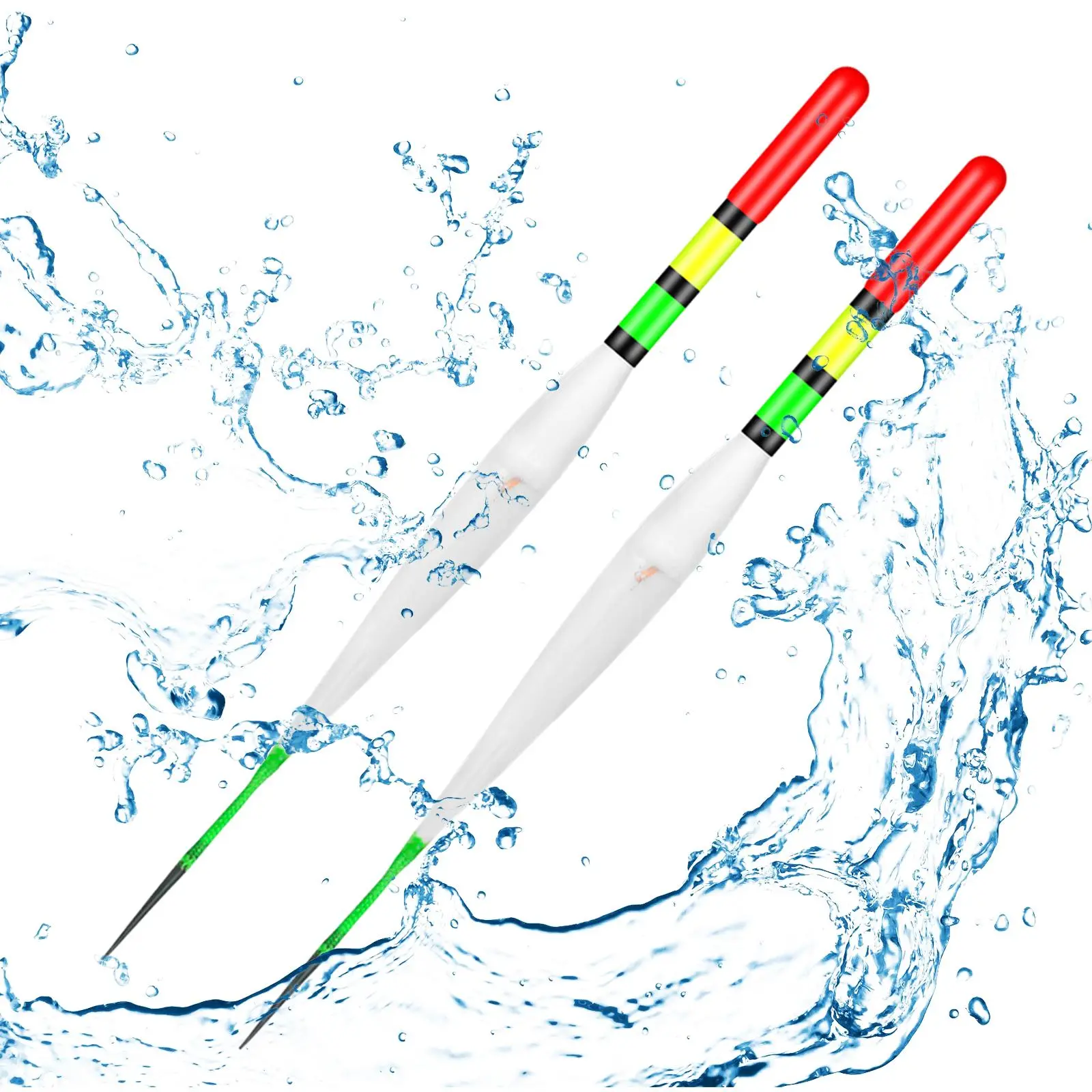 2Pcs Fishing LED Floats Light up Bobbers Electronic Buoy Automatic Reminder Luminous Tackle Smart Electric Fishing Float