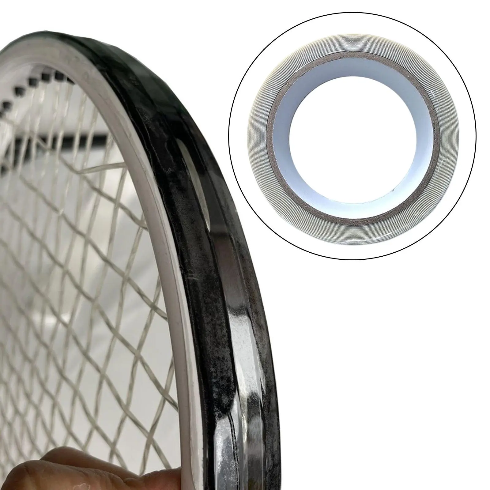 Tennis Racket Head Protection Tape Shock-Absorbing Impact Reduce Guard Wrap for Sports Gear Beach Racket Accessories for Players