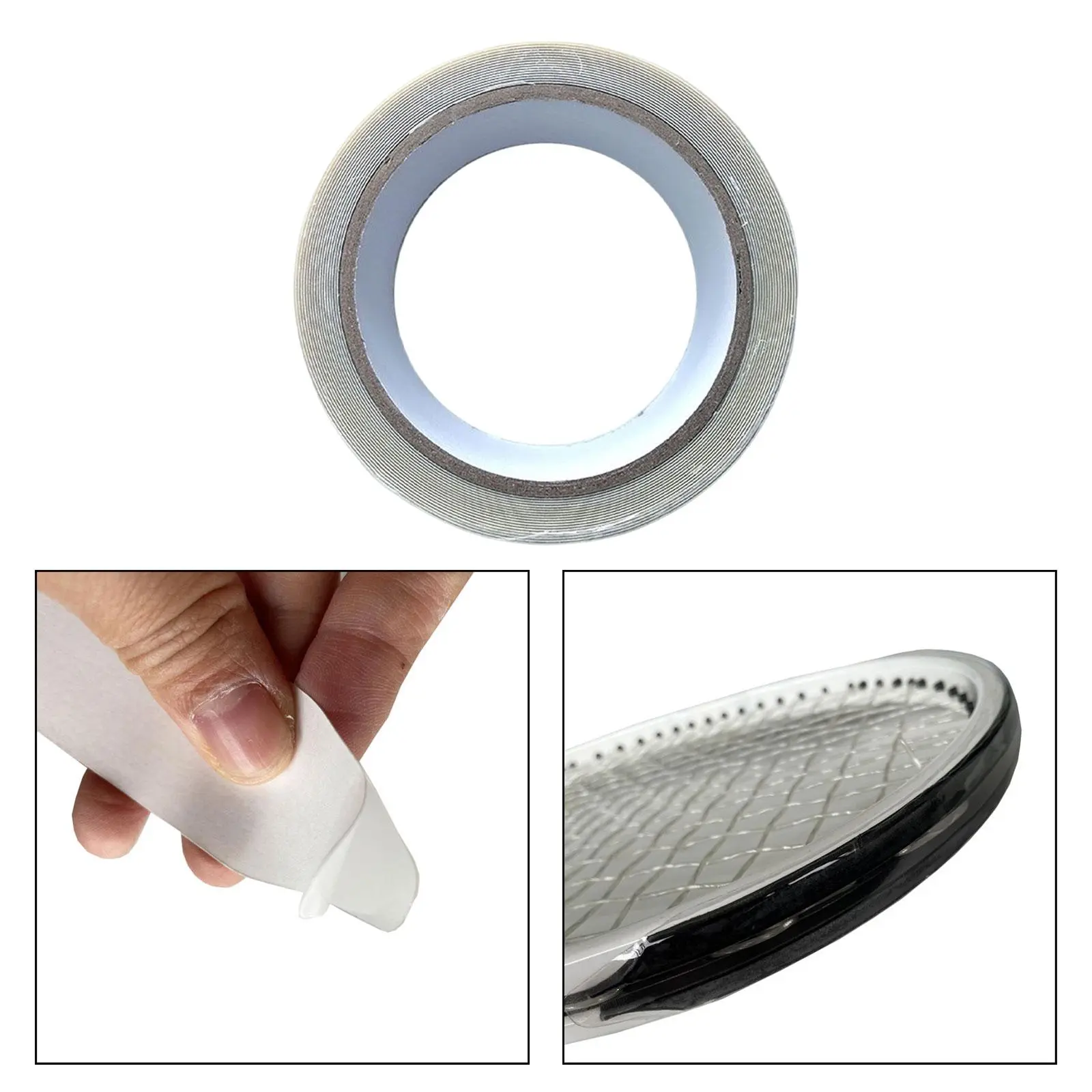 Tennis Racket Head Protection Tape Shock-Absorbing Impact Reduce Guard Wrap for Sports Gear Beach Racket Accessories for Players