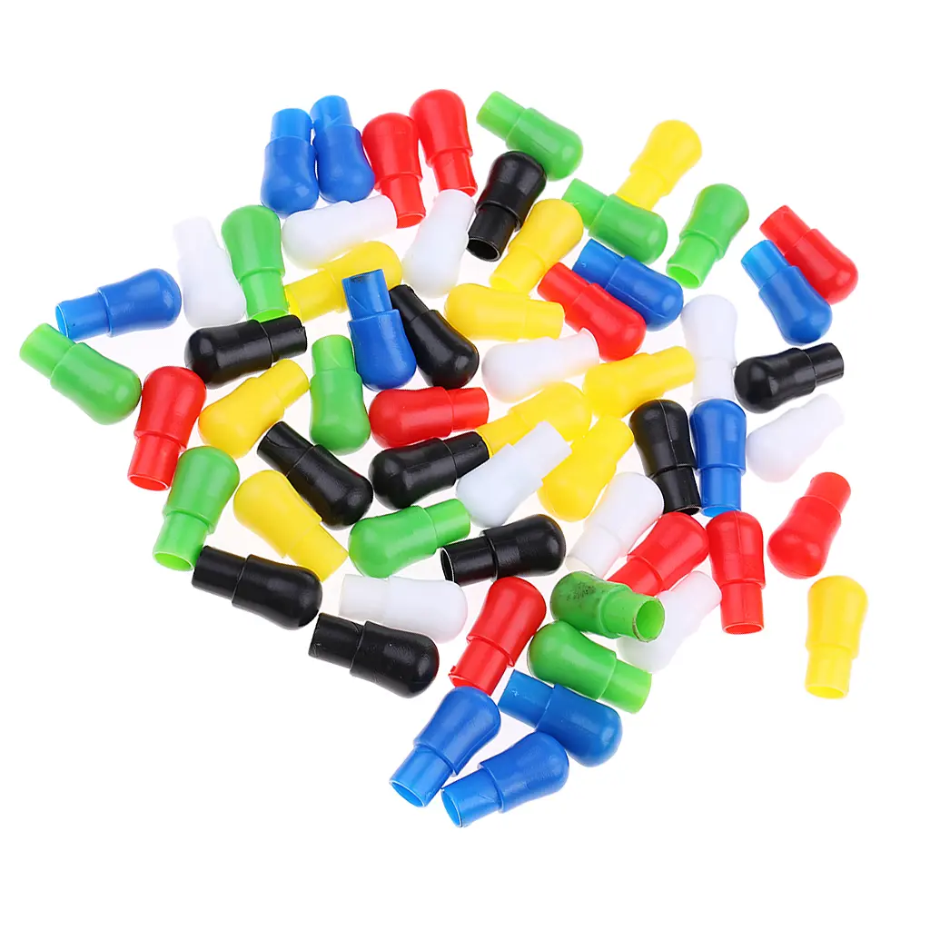 60 Pieces 23mm Mixed Color Replacement Traditional Wooden Chinese Checkers Pegs for Adult Kids Chinese Checkers Toys