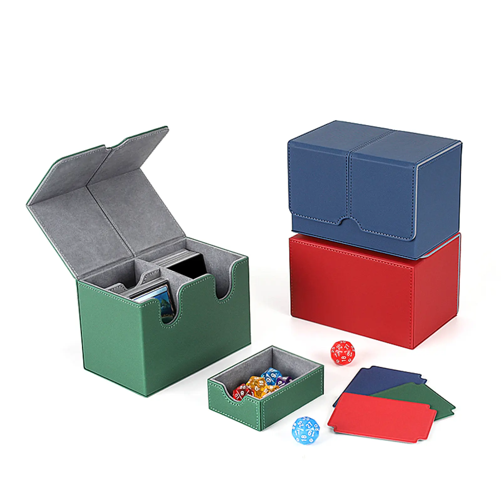  Trading Card Deck Box Holds 160 Cards Sleeved Card Storage Box Cards Organizer for Card Collectible Card Baseball Card 