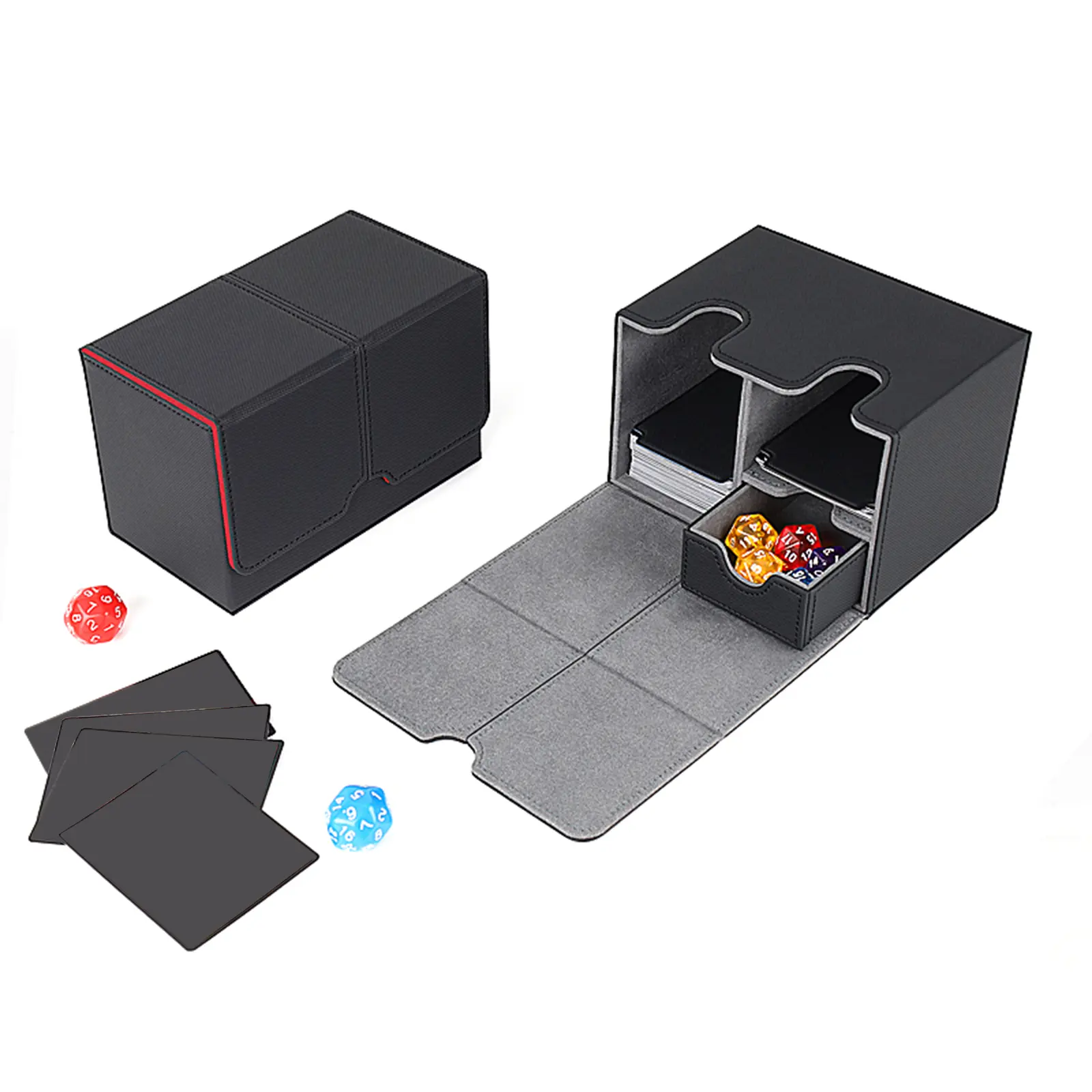  Trading Card Deck Box Holds 160 Cards Sleeved Card Storage Box Cards Organizer for Card Collectible Card Baseball Card 