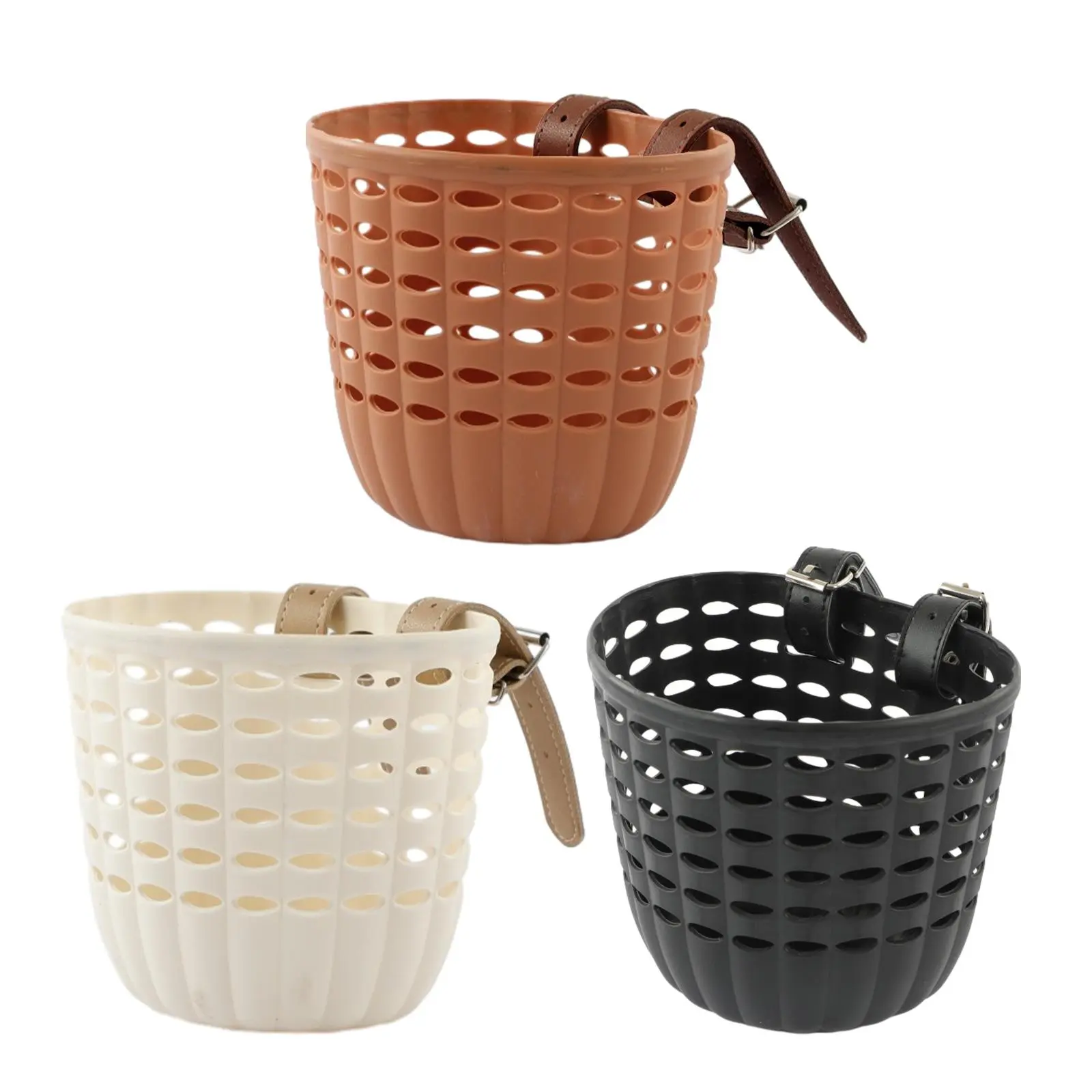 Kids Bike Basket Durable Handlebar Storage Basket with Adjustable PU Straps for Children Perfect for Outdoor Biking Cycling Picn