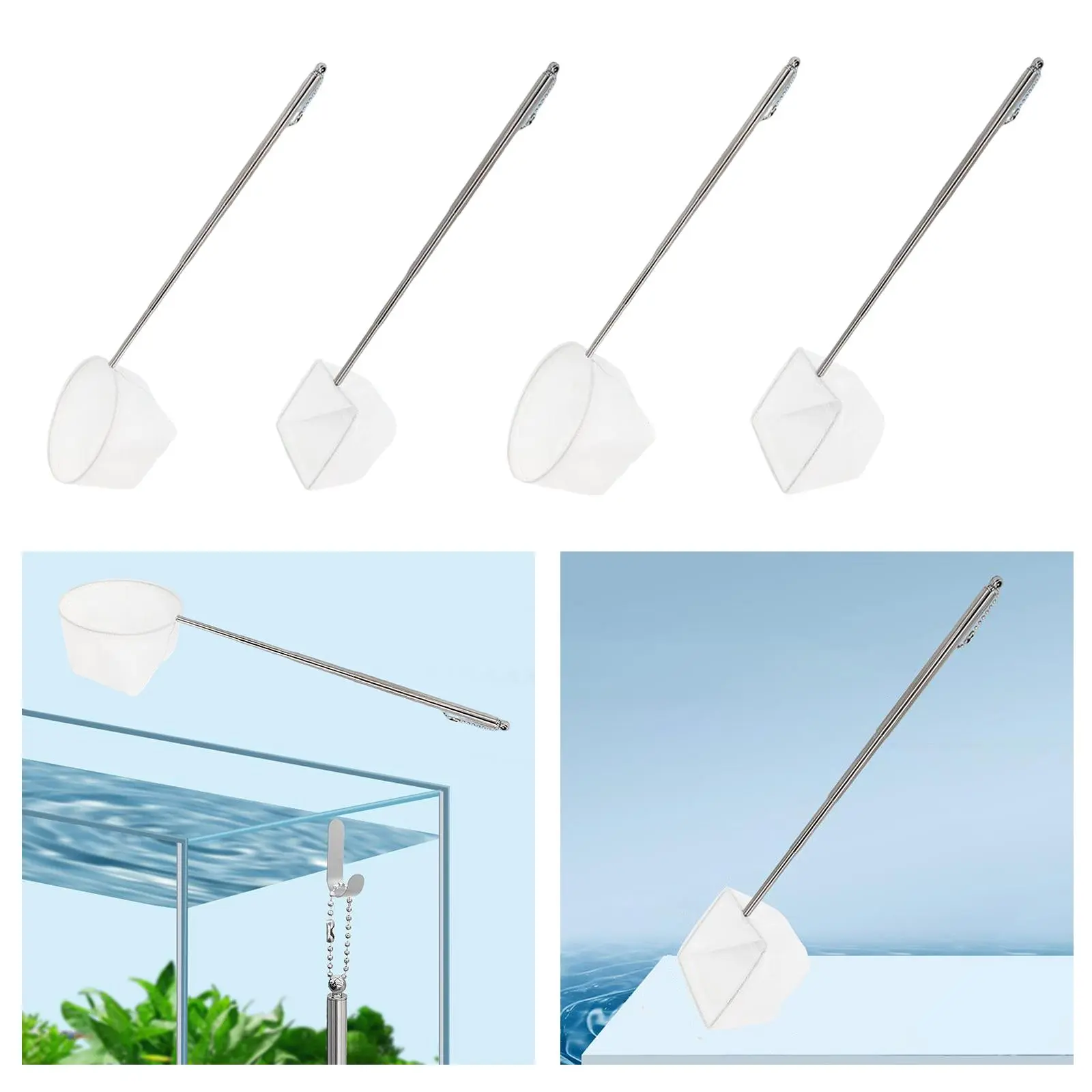 Fish Net, Fish Netting Extendable  ting Decor with Telescoping Pole Handle