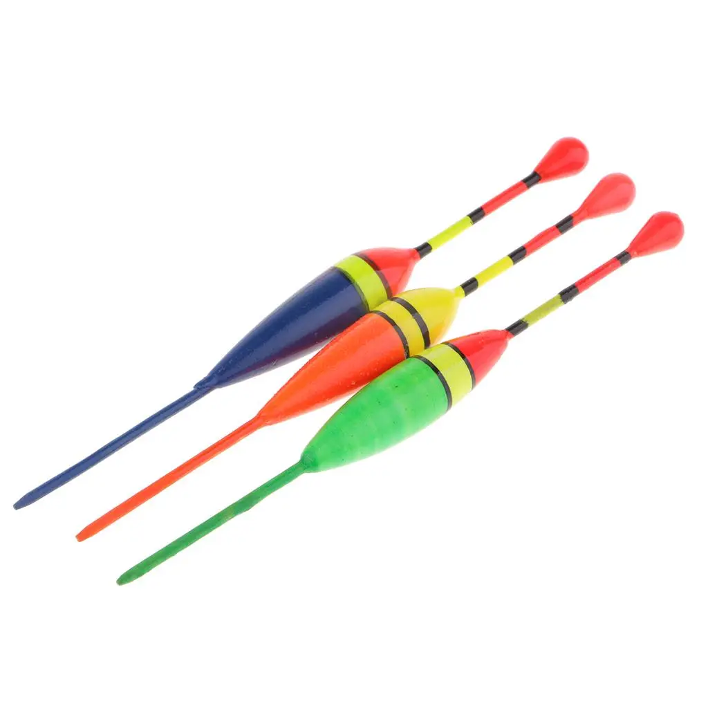12pcs Ice Fishing Bobbers Wood Float Bobbers Vertical Fishing Buoys 4.33inch