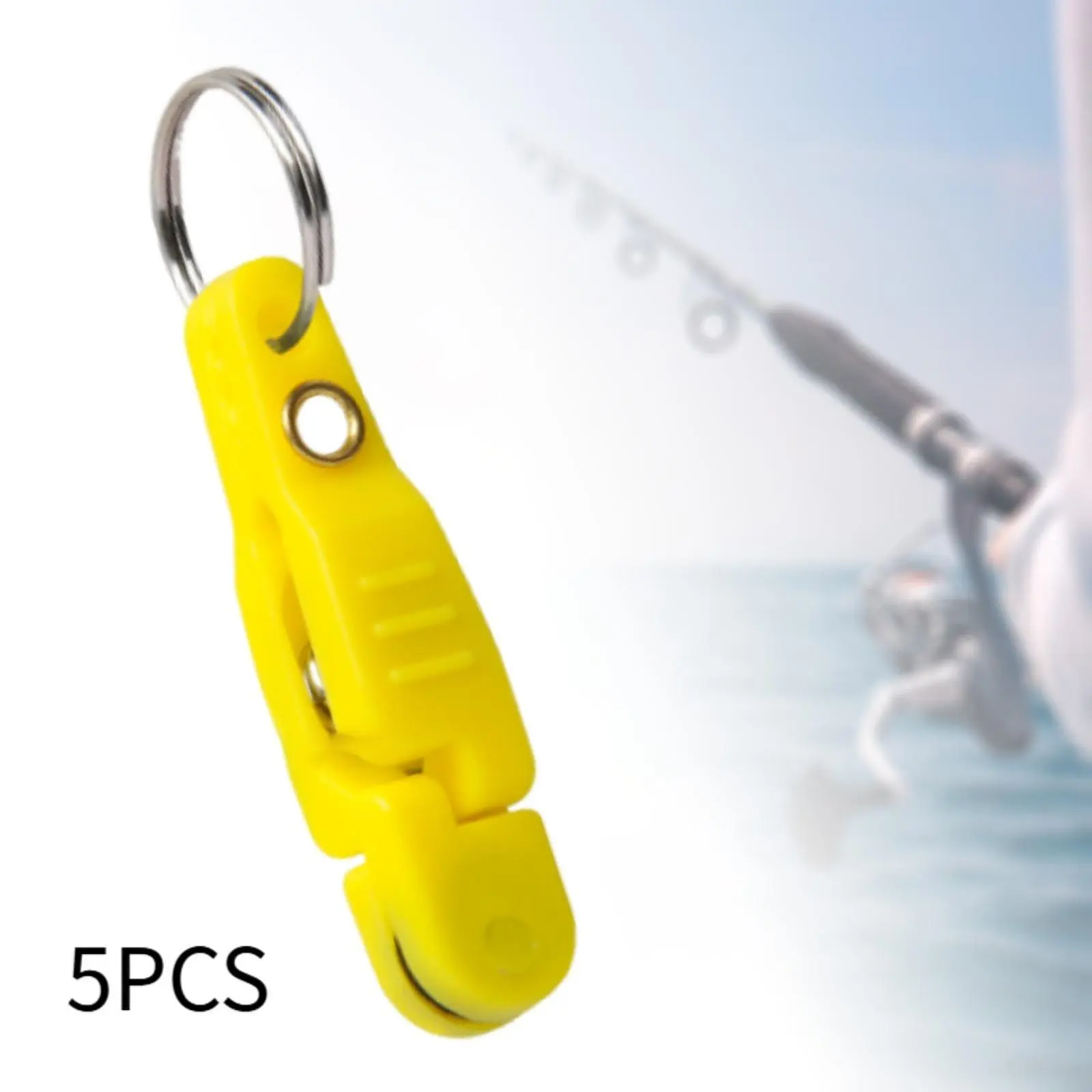 5 Pieces Heavy Tension Snap Release Clips for Weight Boat Fishing Downrigger with Key Ring for Kite Weight Downrigger ﻿ ﻿
