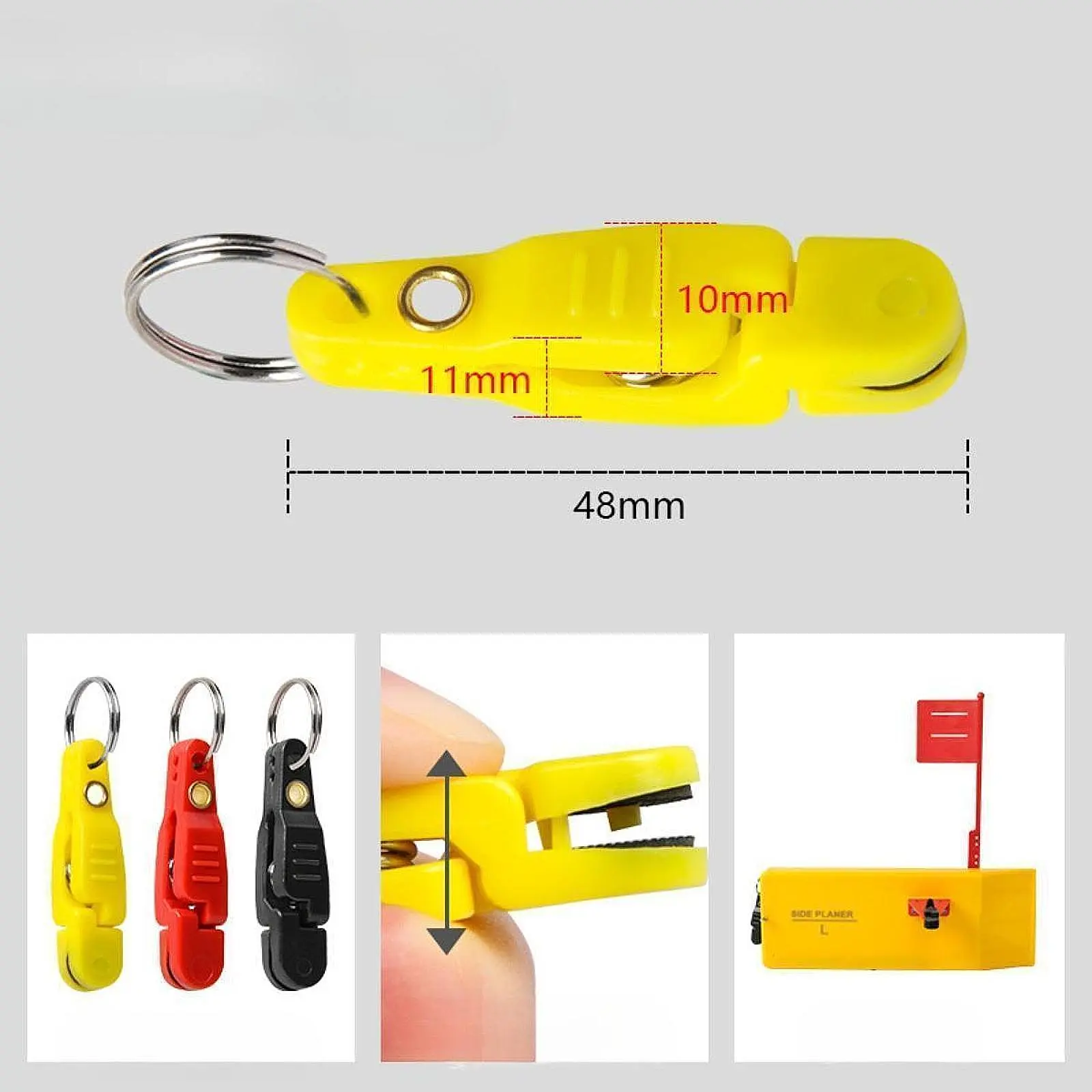 5 Pieces Heavy Tension Snap Release Clips for Weight Boat Fishing Downrigger with Key Ring for Kite Weight Downrigger ﻿ ﻿