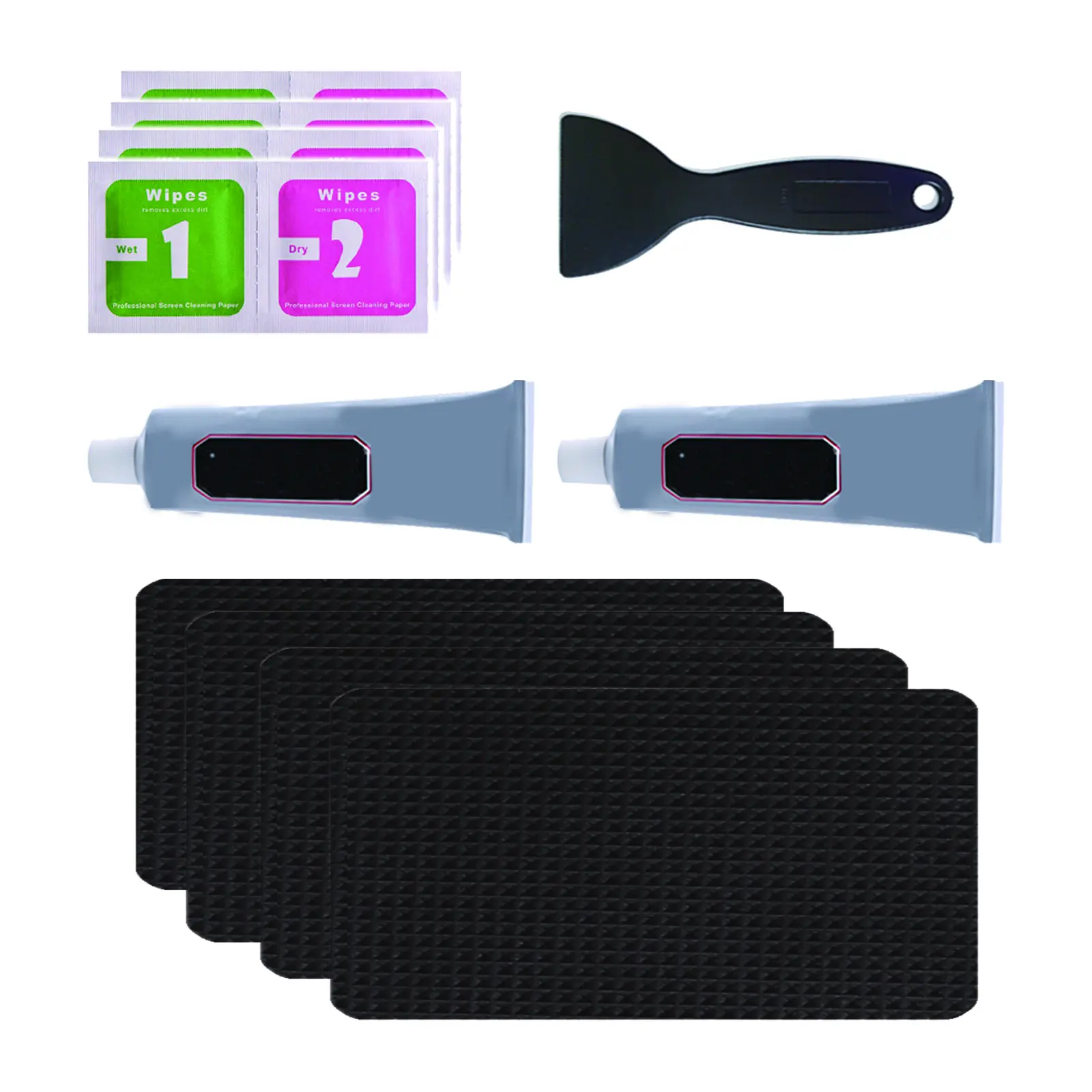 Trampoline Repair Kit with Glue Fixing Parts Trampoline Mat Tear Accessories Replacement Rectangular Repair Patches  16cmx24cm