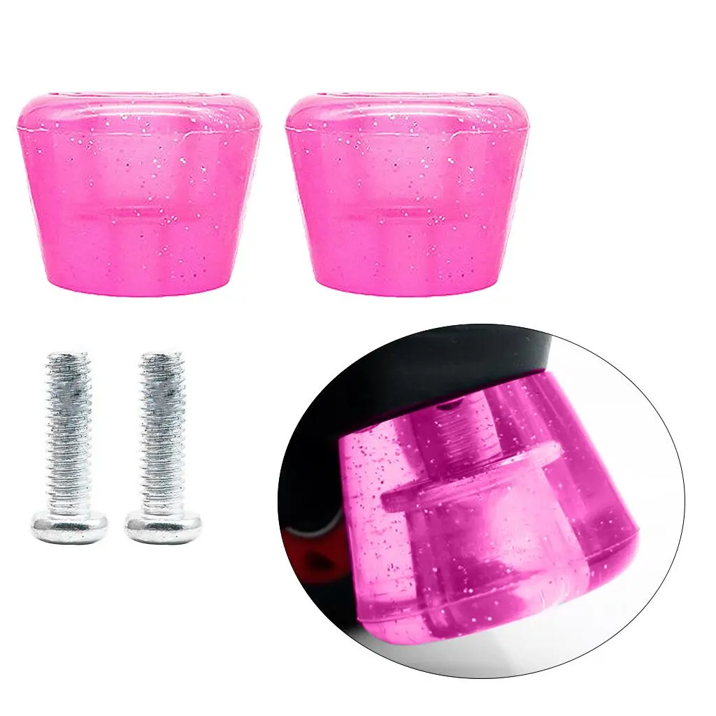 Pack of 2 Heavy Duty Roller Skate Brake Stoppers Anti-Slip Safety Toe Stoppers for Inline Skates Rollerblades Quad Skates Durabl