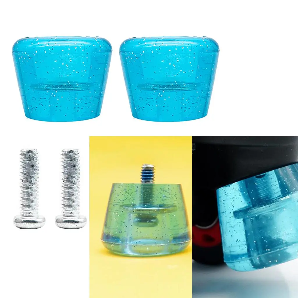 Pack of 2 Heavy Duty Roller Skate Brake Stoppers Anti-Slip Safety Toe Stoppers for Inline Skates Rollerblades Quad Skates Durabl