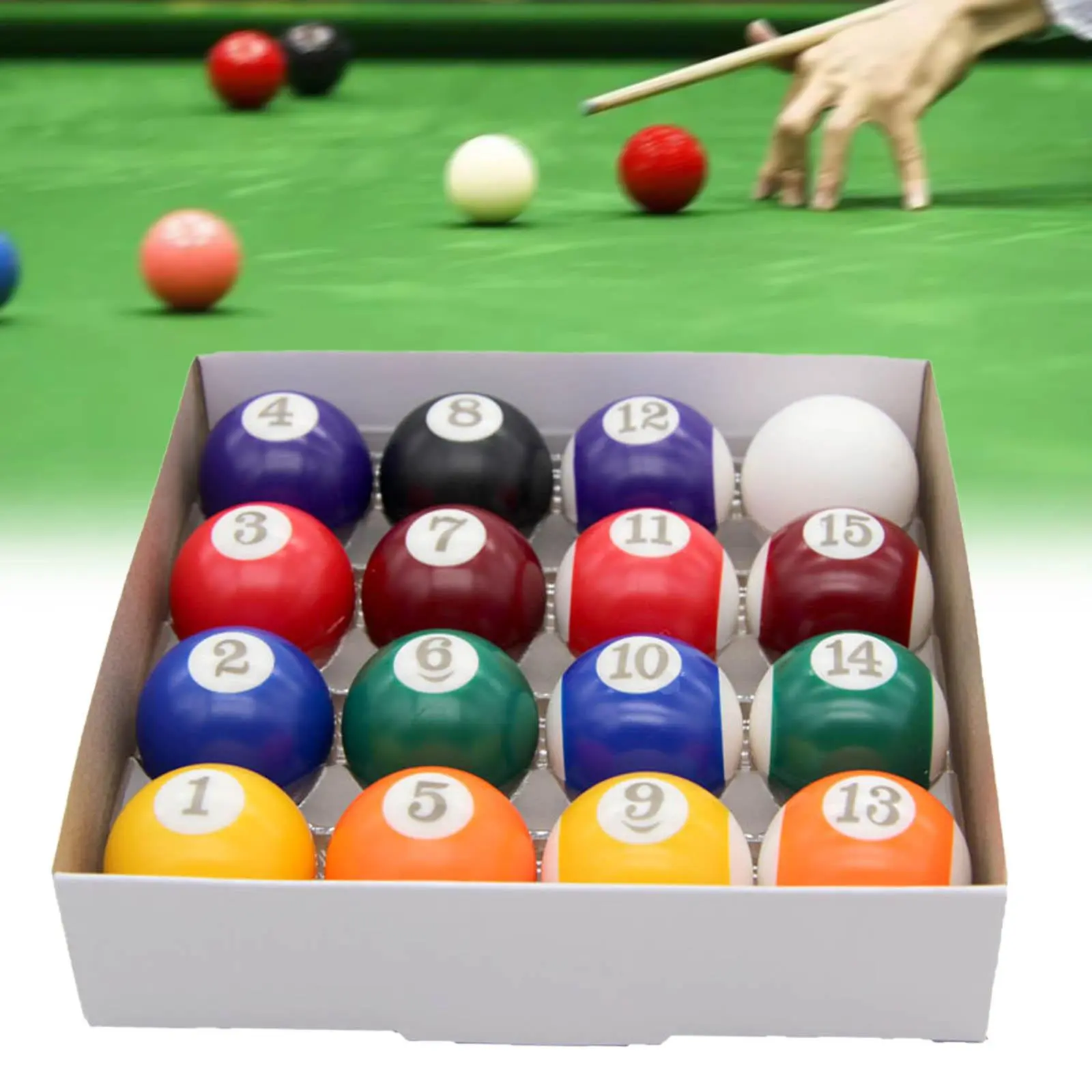 16x Billiard Ball Set 1.26'' Resin Pool Table Multipurpose Mini Pool Ball for Exercise Game Rooms Leisure Desktop Indoor
