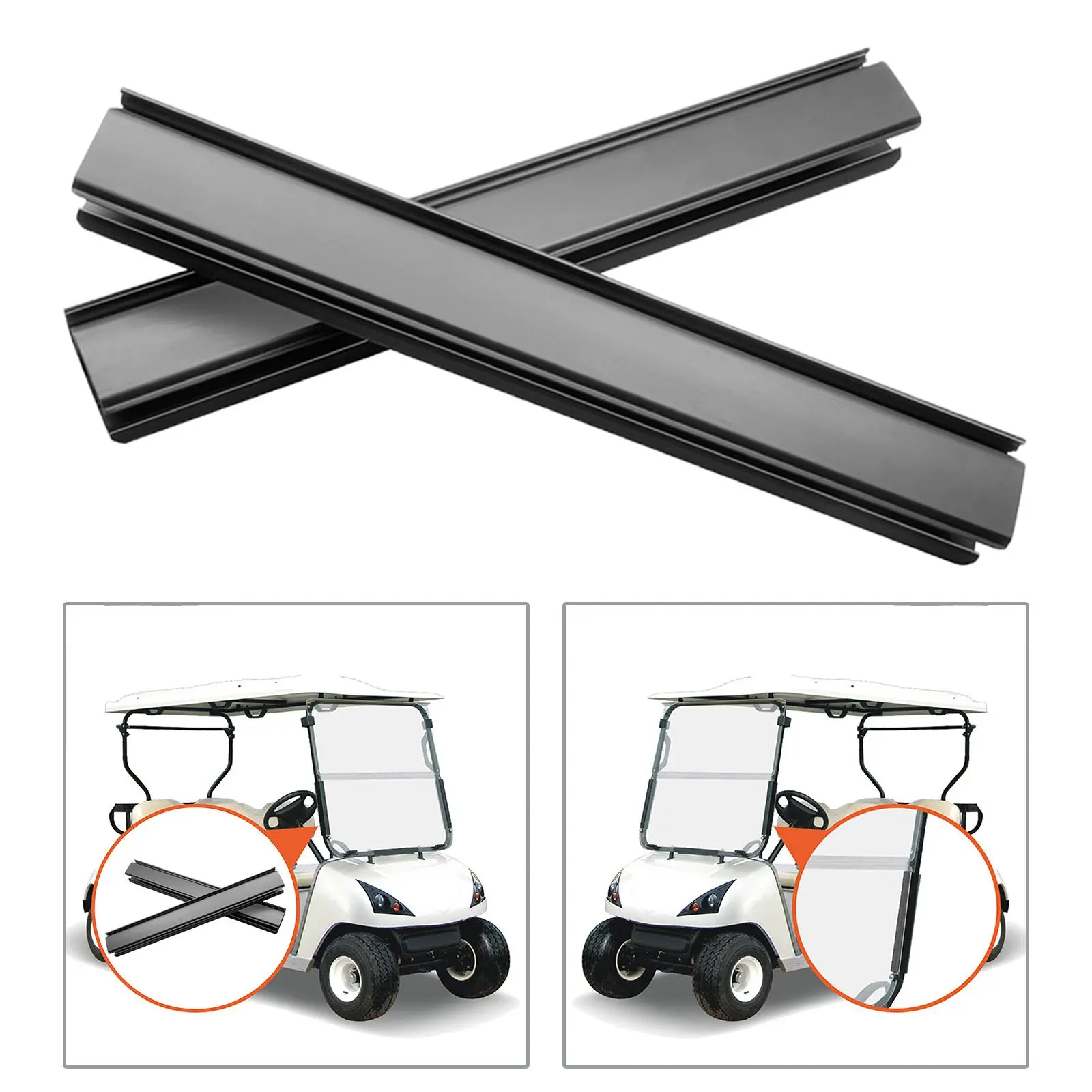 2Pcs 32 cm Golf Cart Windshield Sash Clips for Precedent Holder Club Car