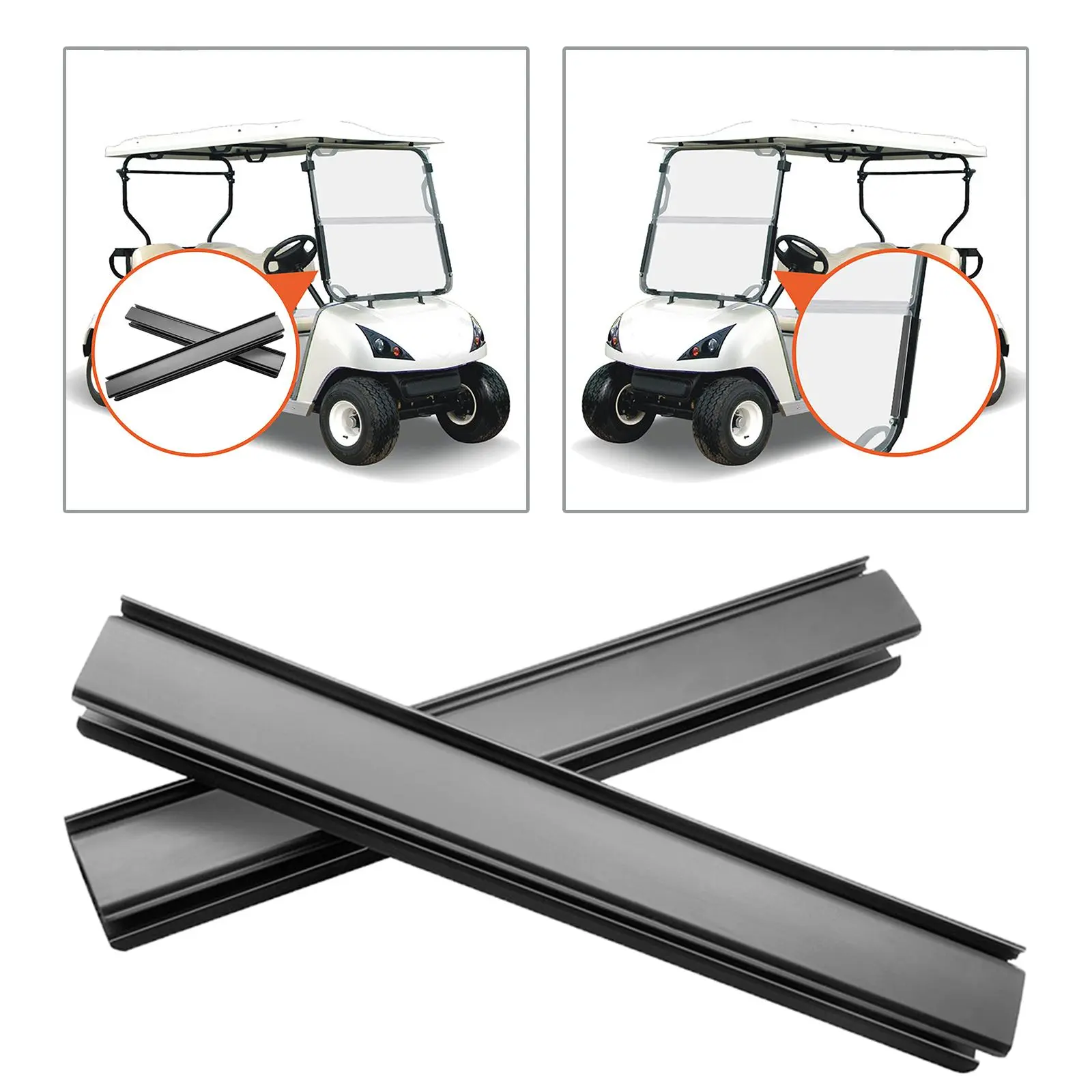 2Pcs 32 cm Golf Cart Windshield Sash Clips for Precedent Holder Club Car
