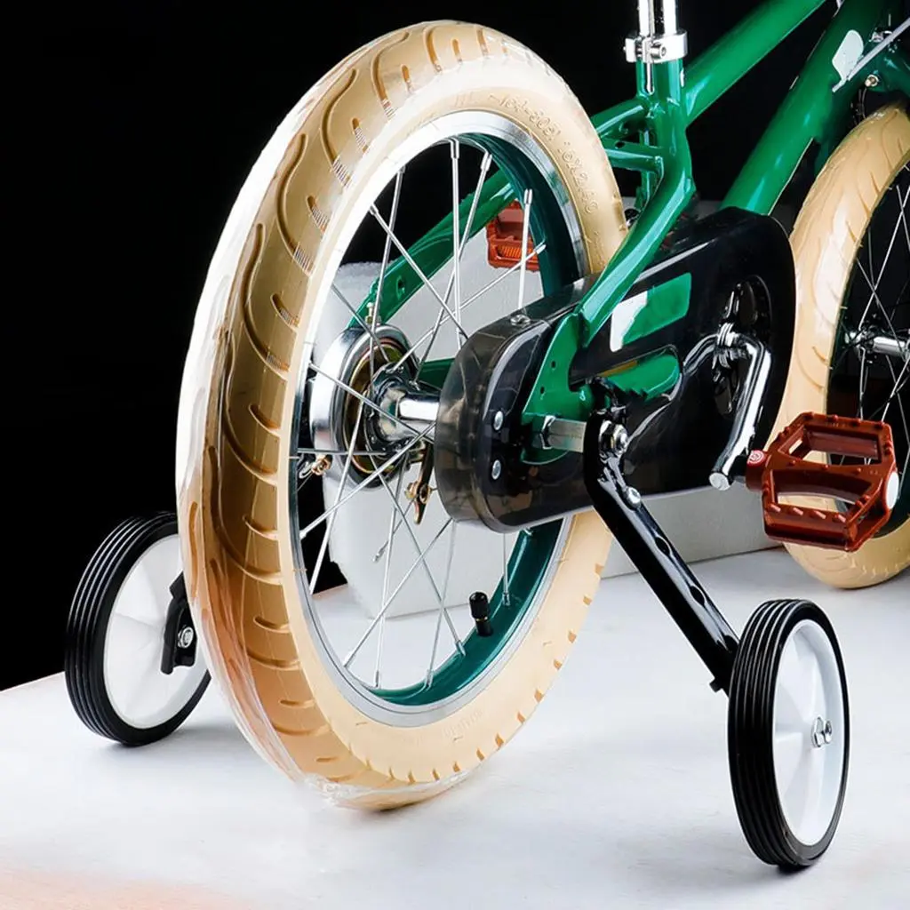 Pair Training Wheels for 16 18 20 4'' inch Single  Stabilizer Stabiliser Support Trainer