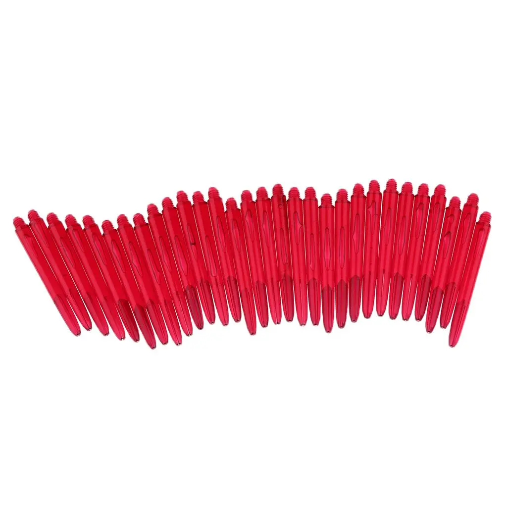 30Pcs Premium Plastic Standard 2BA Dart Shafts Stems for Soft / Steel Tip Darts - Darts Games Parts Replacement Accessories
