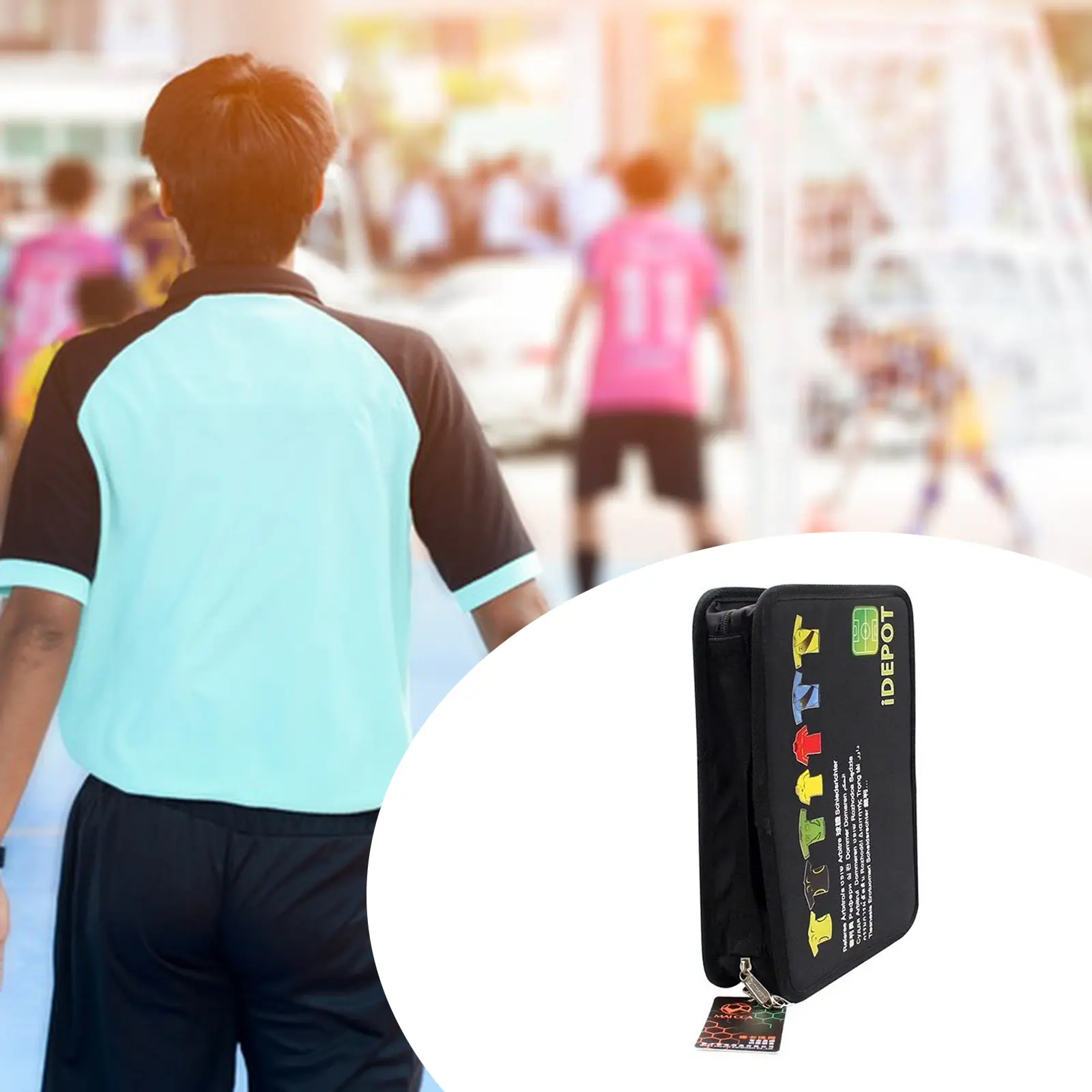 Soccer Referee Accessory Bag For Soccer Referee Cards Linesman Flags Whistle Linesman Flags Red Yellow Cards Storage Bag
