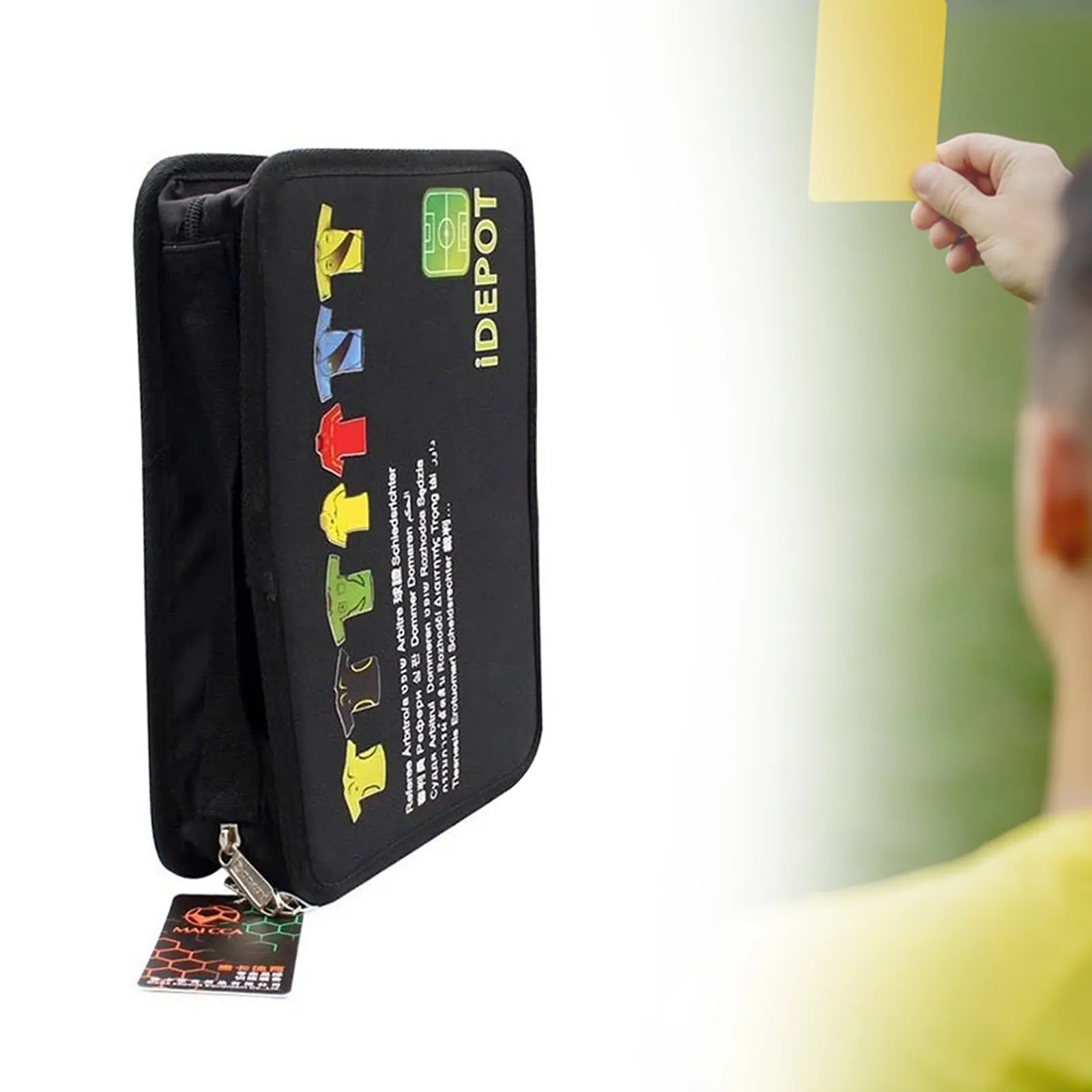 Soccer Referee Accessory Bag For Soccer Referee Cards Linesman Flags Whistle Linesman Flags Red Yellow Cards Storage Bag