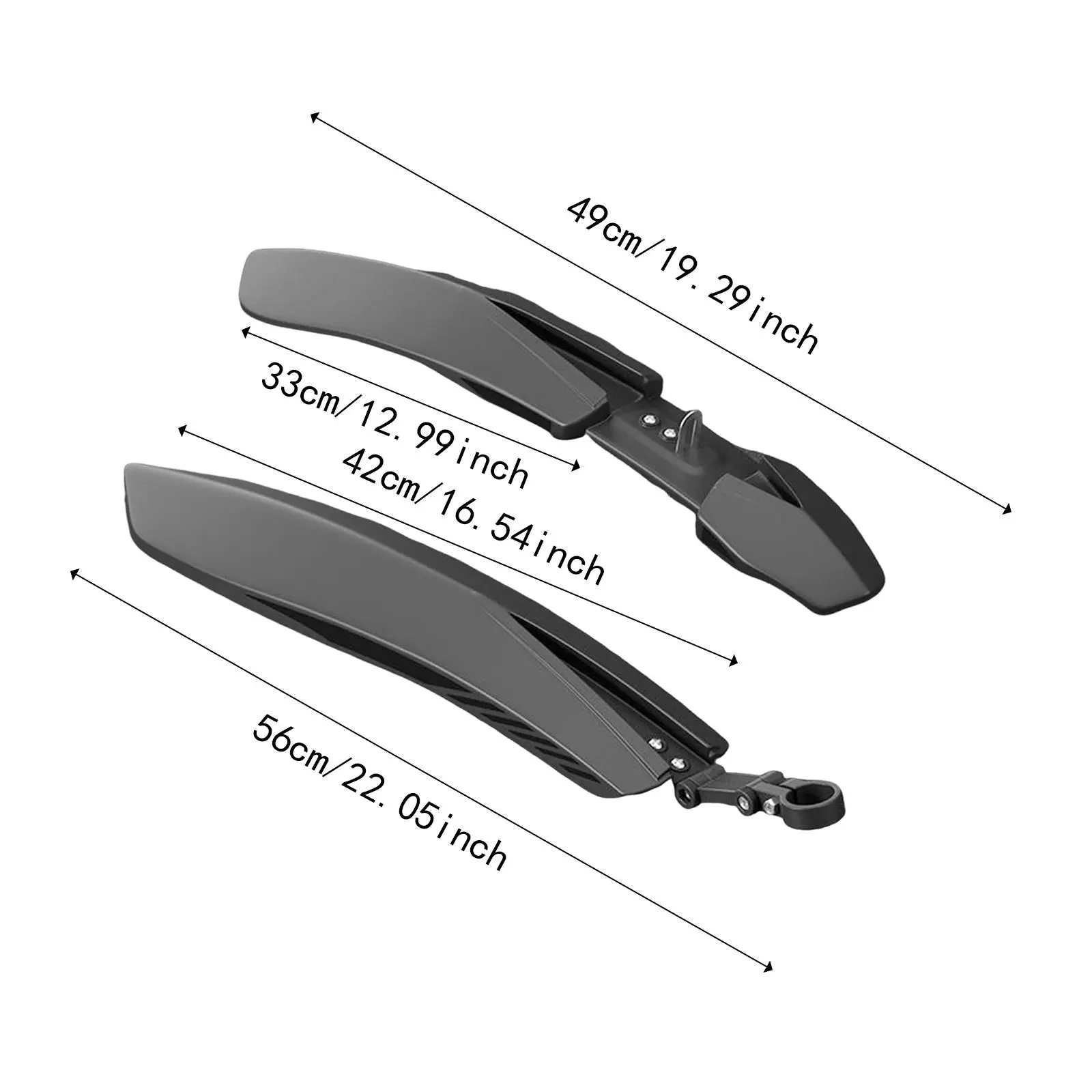 Bike Front Rear Fenders Universal Repair Replacement Thicken Easy to Install Bike Mudguards for Mountain Bikes 24-26-27.5 Inches