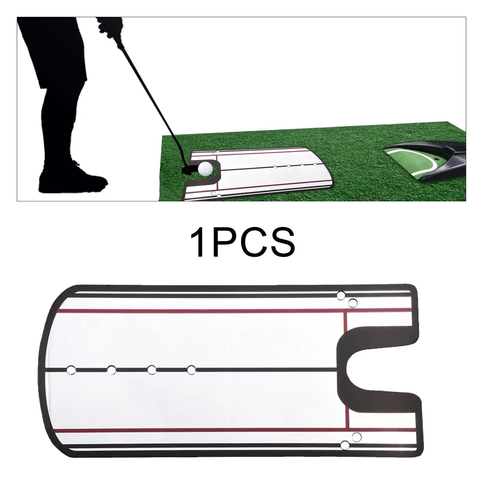 Golf Putting Alignment Mirror Golf Swing Straight Practice Exercise for Beginners Starters Teaching Equipment Golf Putter