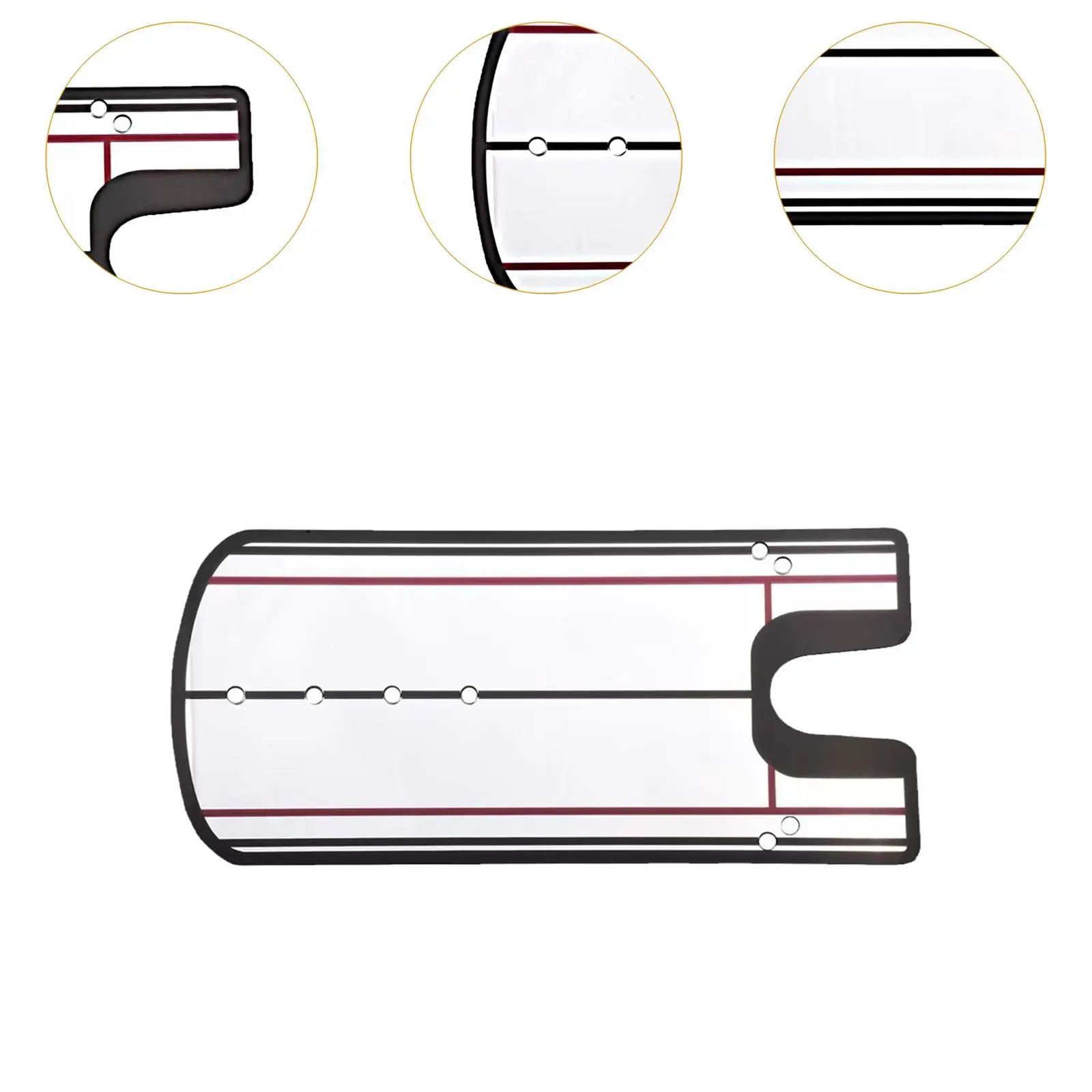 Golf Putting Alignment Mirror Golf Swing Straight Practice Exercise for Beginners Starters Teaching Equipment Golf Putter