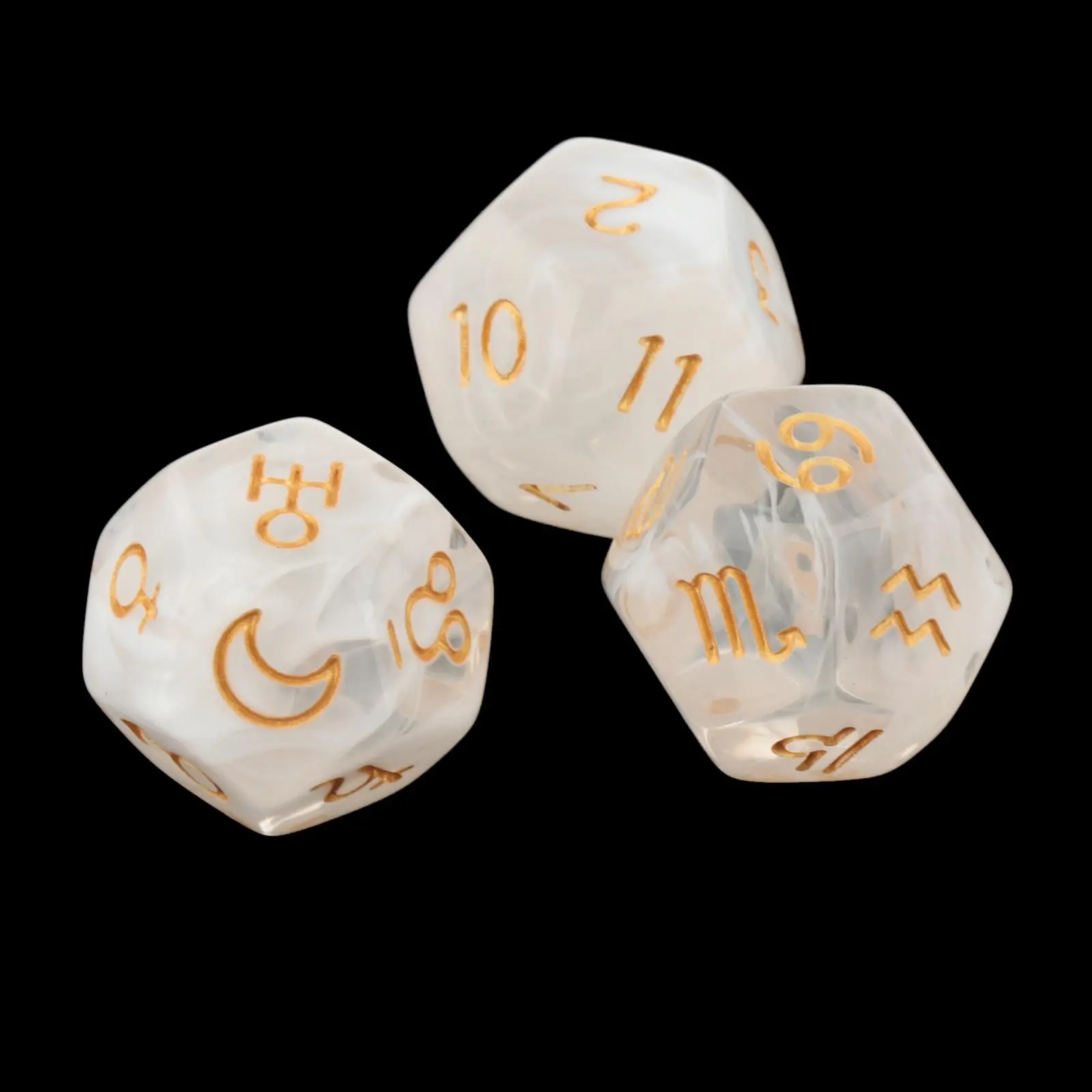 3pcs 12-sided Astrology Dice for Constellation Divination Toys Leisure And Entertainment Toys For Party Game Role Playing Game