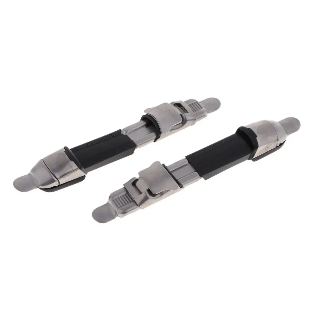 MagiDeal 2pcs Metal Fishing Reel Seat Fishing Rod Clip Pole Fitted Deck Stainless Steel Fishing Reel Seat DIY Accessories