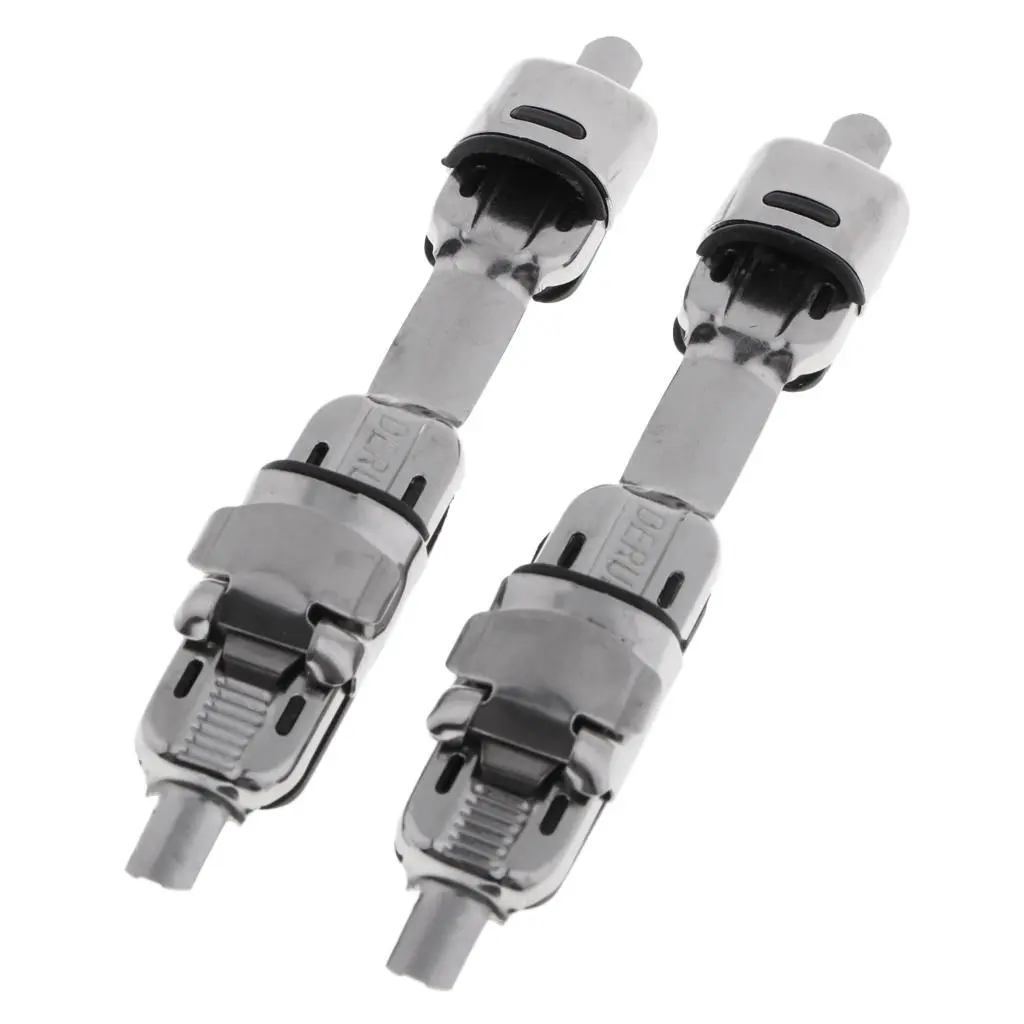 MagiDeal 2pcs Metal Fishing Reel Seat Fishing Rod Clip Pole Fitted Deck Stainless Steel Fishing Reel Seat DIY Accessories