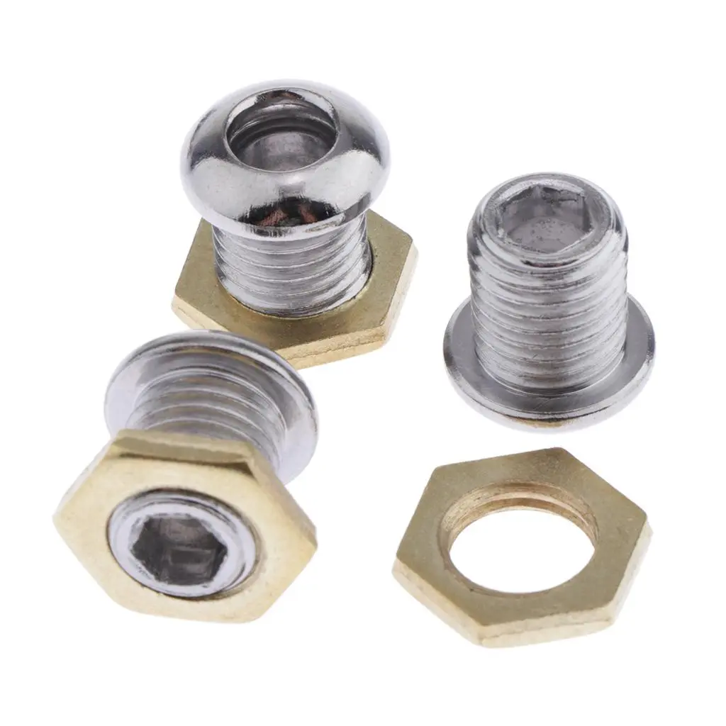 10 Pcs Chrome 1/2' Die Cast Drum Air Vent Part for Bass Tom Snare Drum Kit Percussion Musical Instruments Accessories