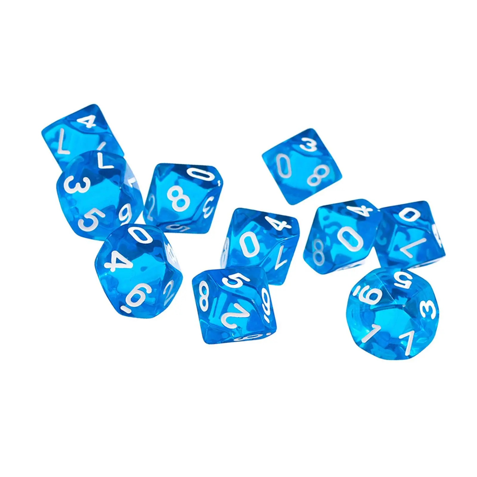 D10 Ten Sided Gem Dice for RPG Dragons Games Set of 10 Dice