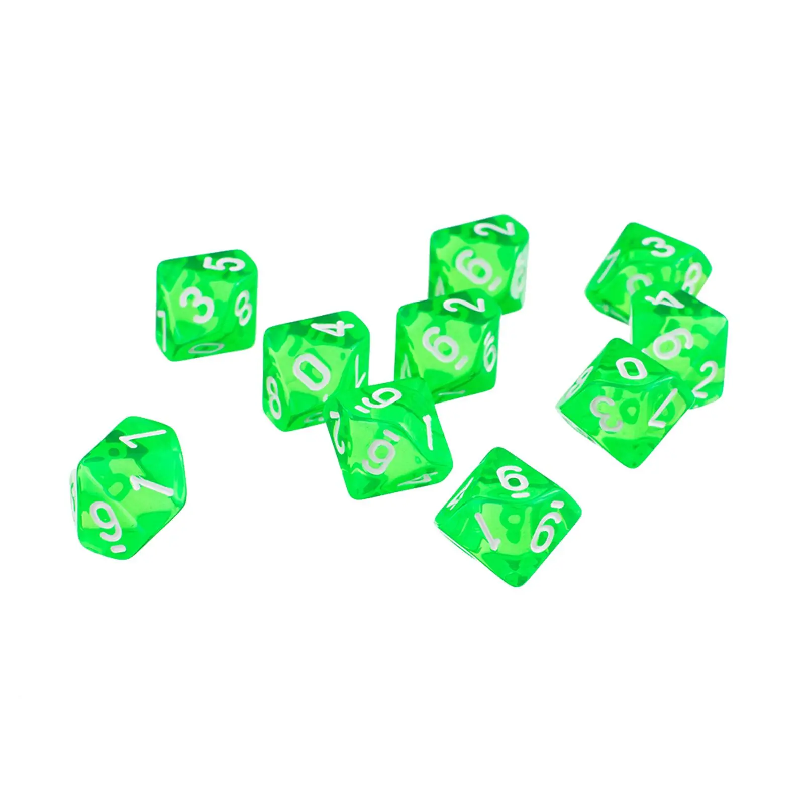 D10 Ten Sided Gem Dice for RPG Dragons Games Set of 10 Dice