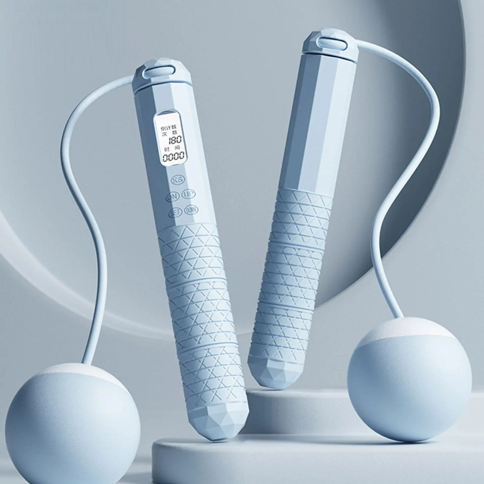 Cordless Skipping Rope Fitness Specific Intelligent Timing and Counting Weight-bearing Ball Professional Night Vision Screen