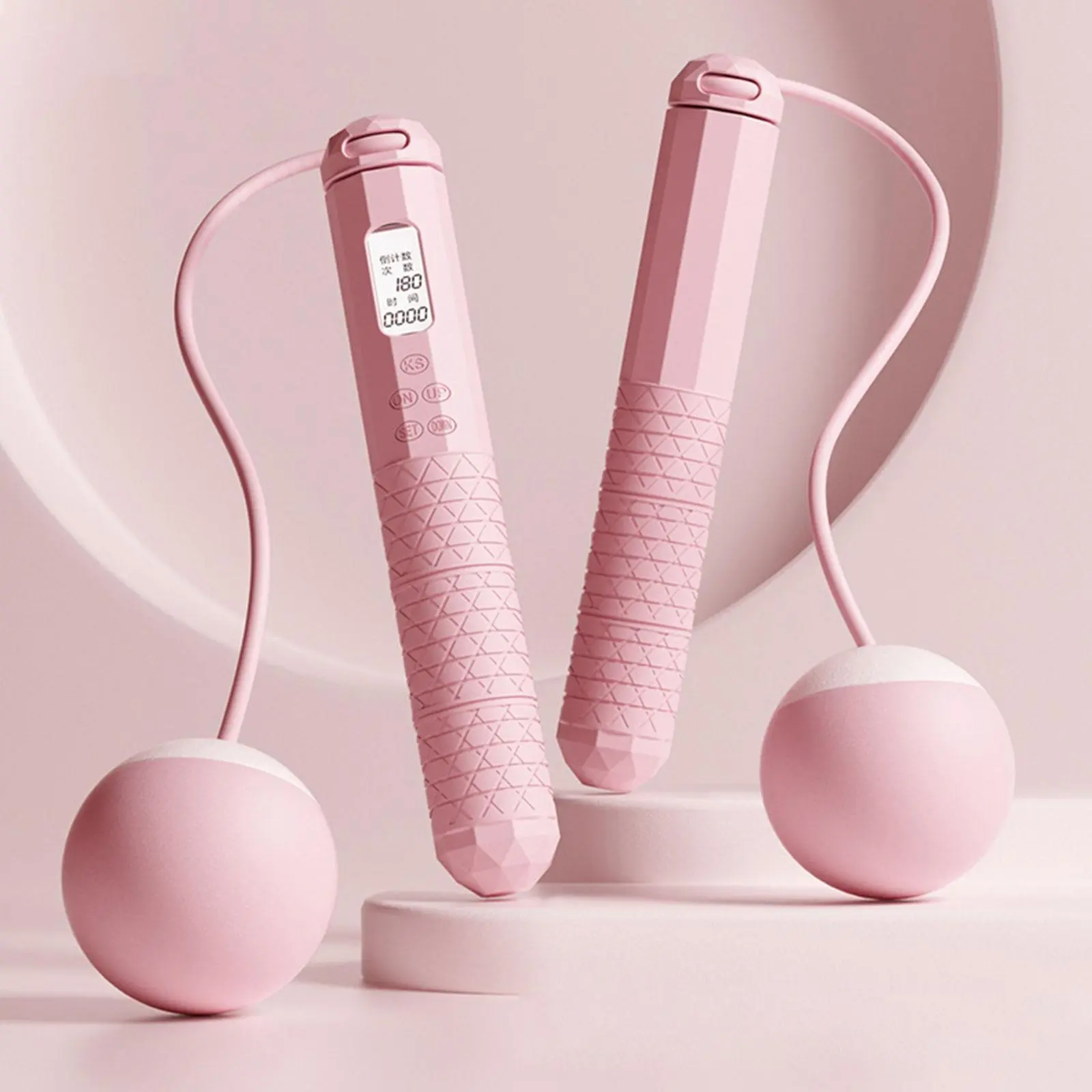 Cordless Skipping Rope Fitness Specific Intelligent Timing and Counting Weight-bearing Ball Professional Night Vision Screen