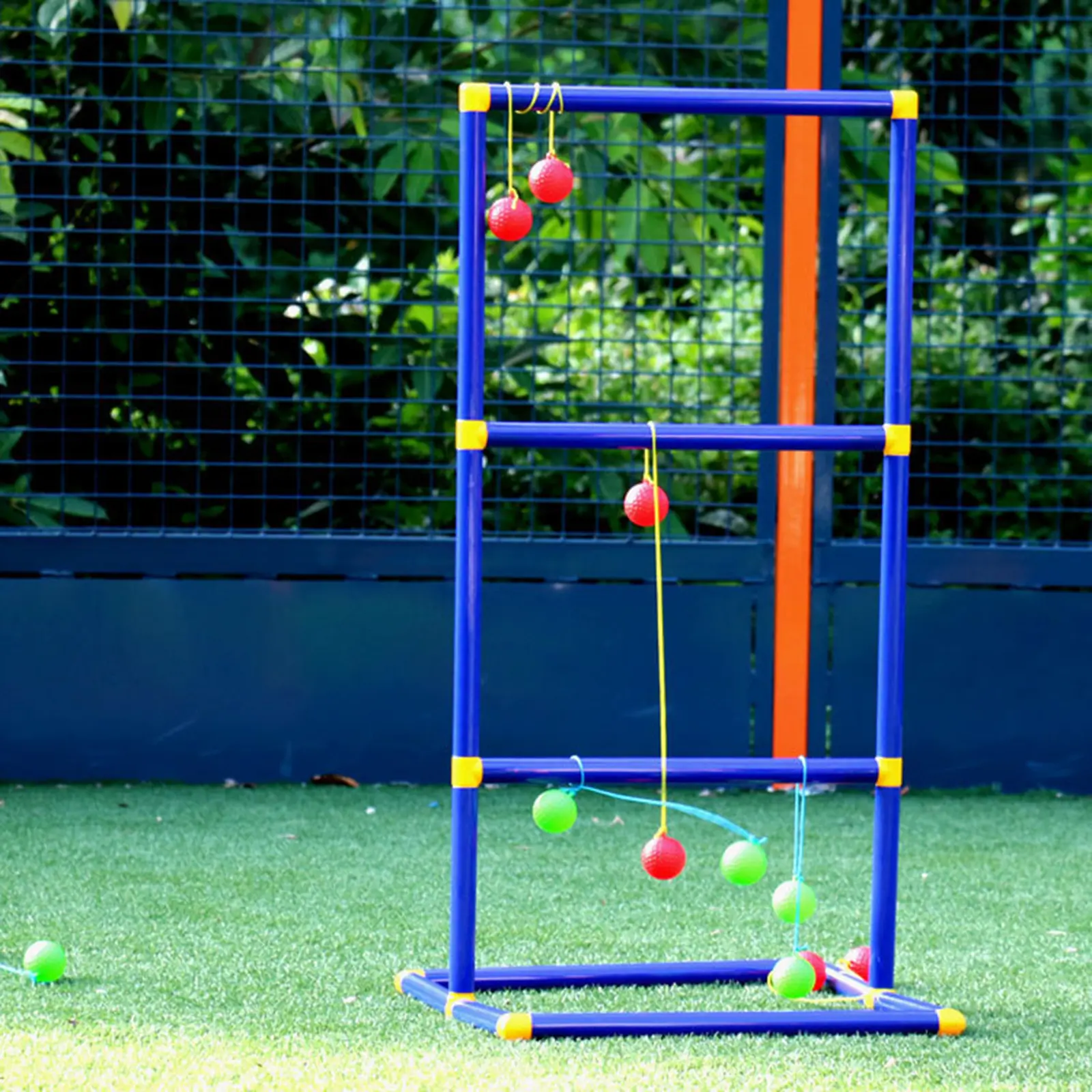 Ladder Ball Toss Game Set for Lawn Backyard Family Interactive Game Children's Ladder Golf Stand Portable Indoor Outdoor Sports