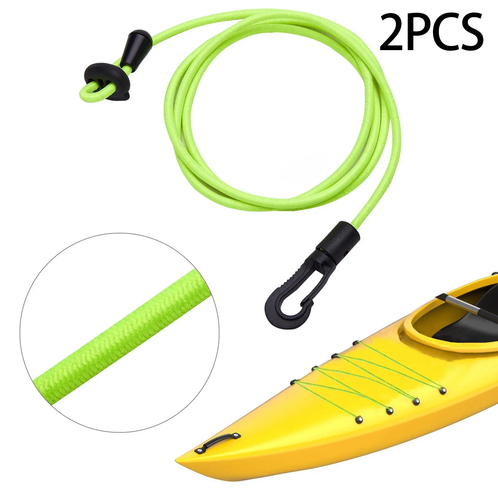 2 Pieces Kayak Paddle Leash Cord Safety Lanyard Strap for Canoe Paddle Fishing Rod Sturdy Easily Install Lightweight Adjustable