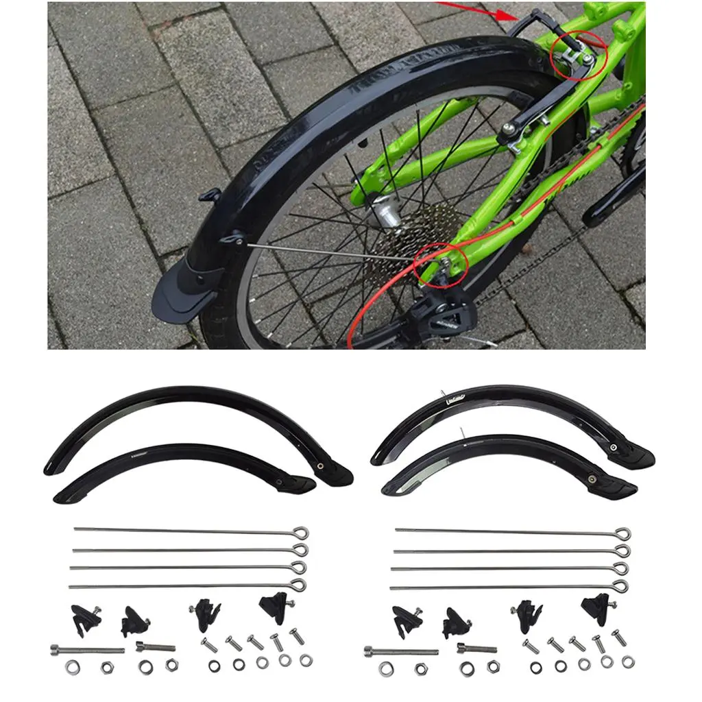 20'' 14'' Folding Bike Mudguard Set for brake System